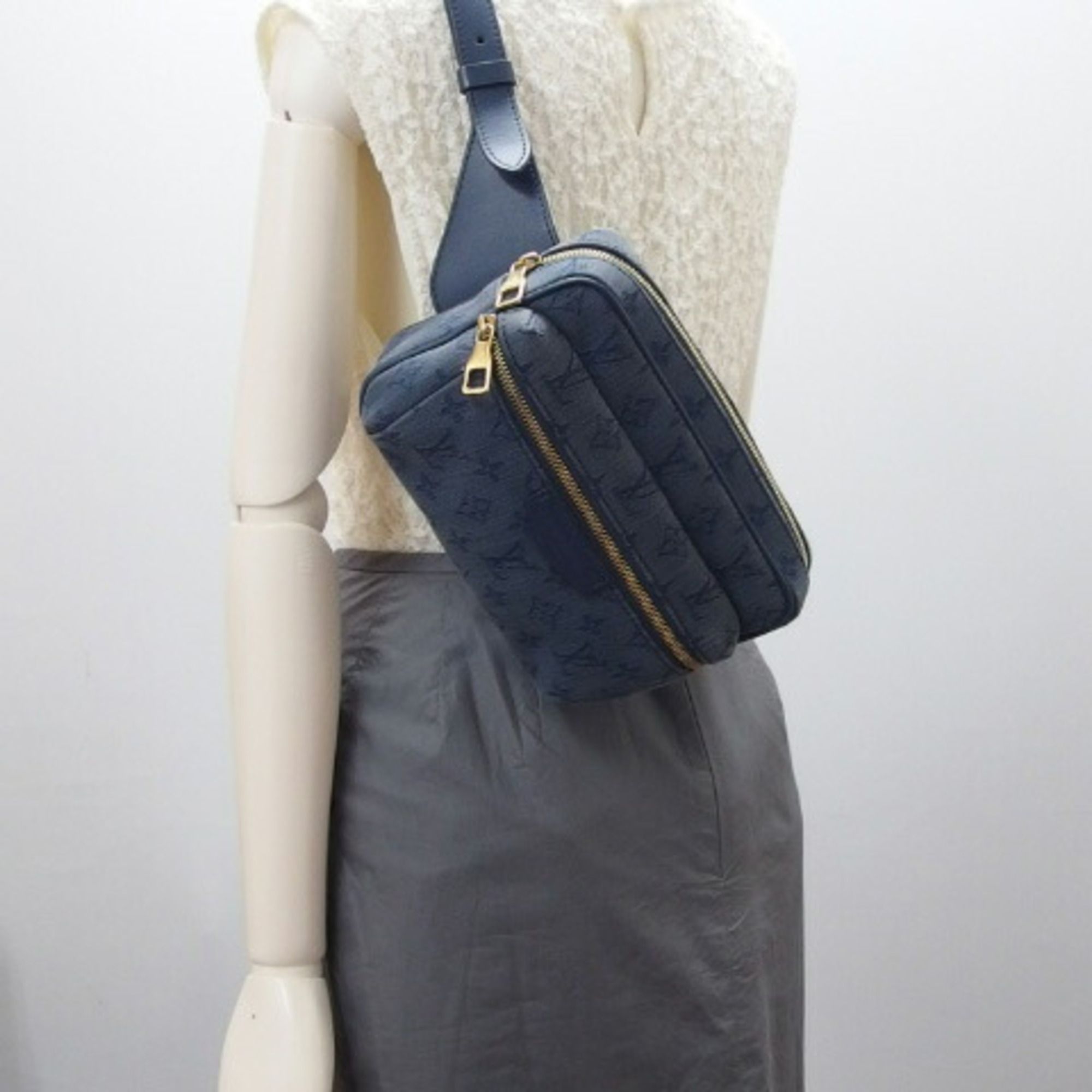 Monogram Denim Denim Leather Shoulder Bag (Pre-Owned) - Louis Vuitton - Modalova