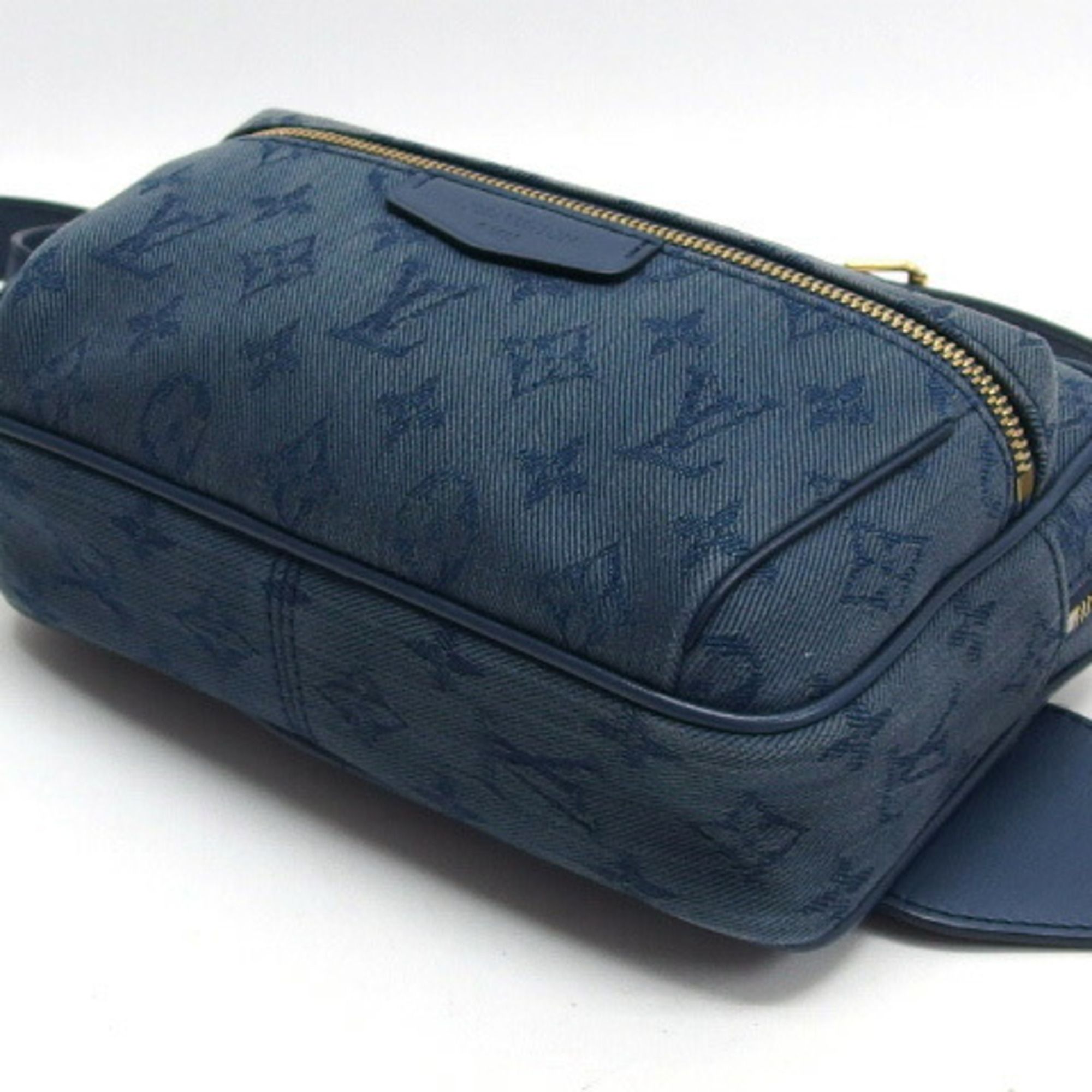 Monogram Denim Denim Leather Shoulder Bag (Pre-Owned) - Louis Vuitton - Modalova