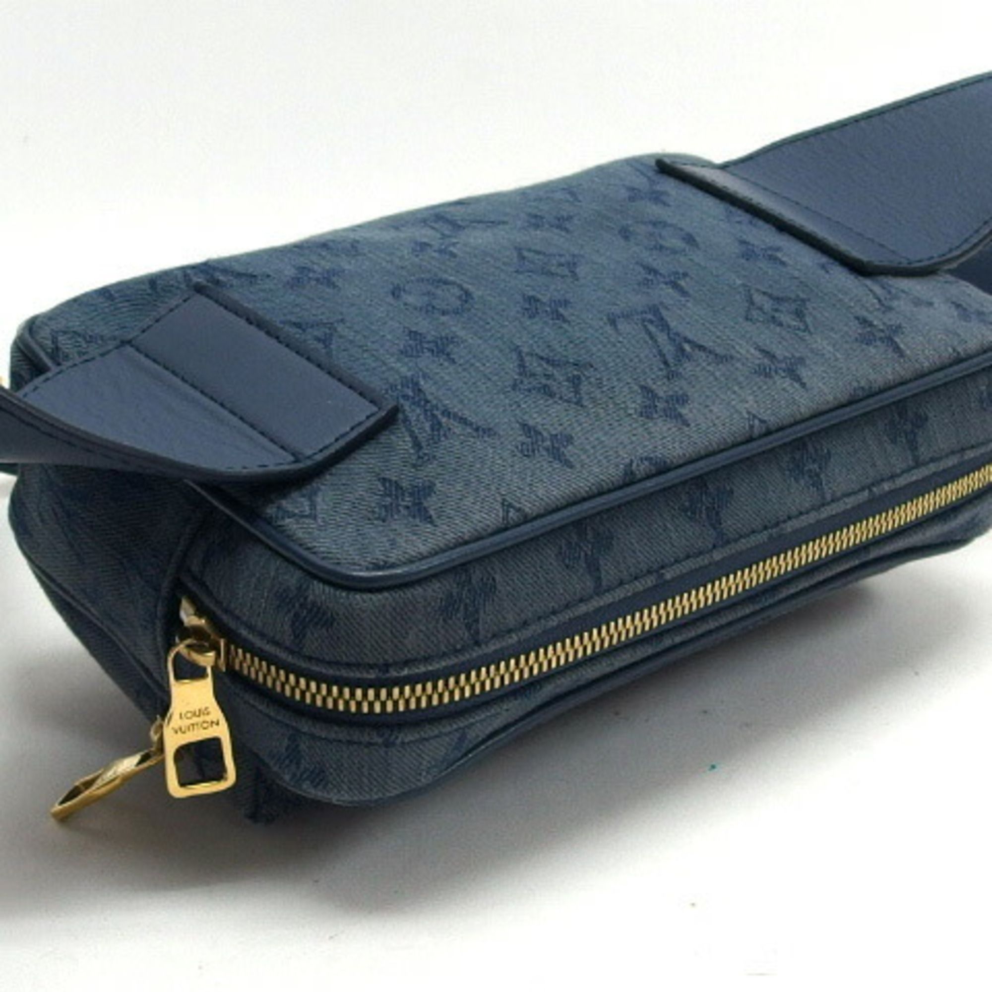 Monogram Denim Denim Leather Shoulder Bag (Pre-Owned) - Louis Vuitton - Modalova