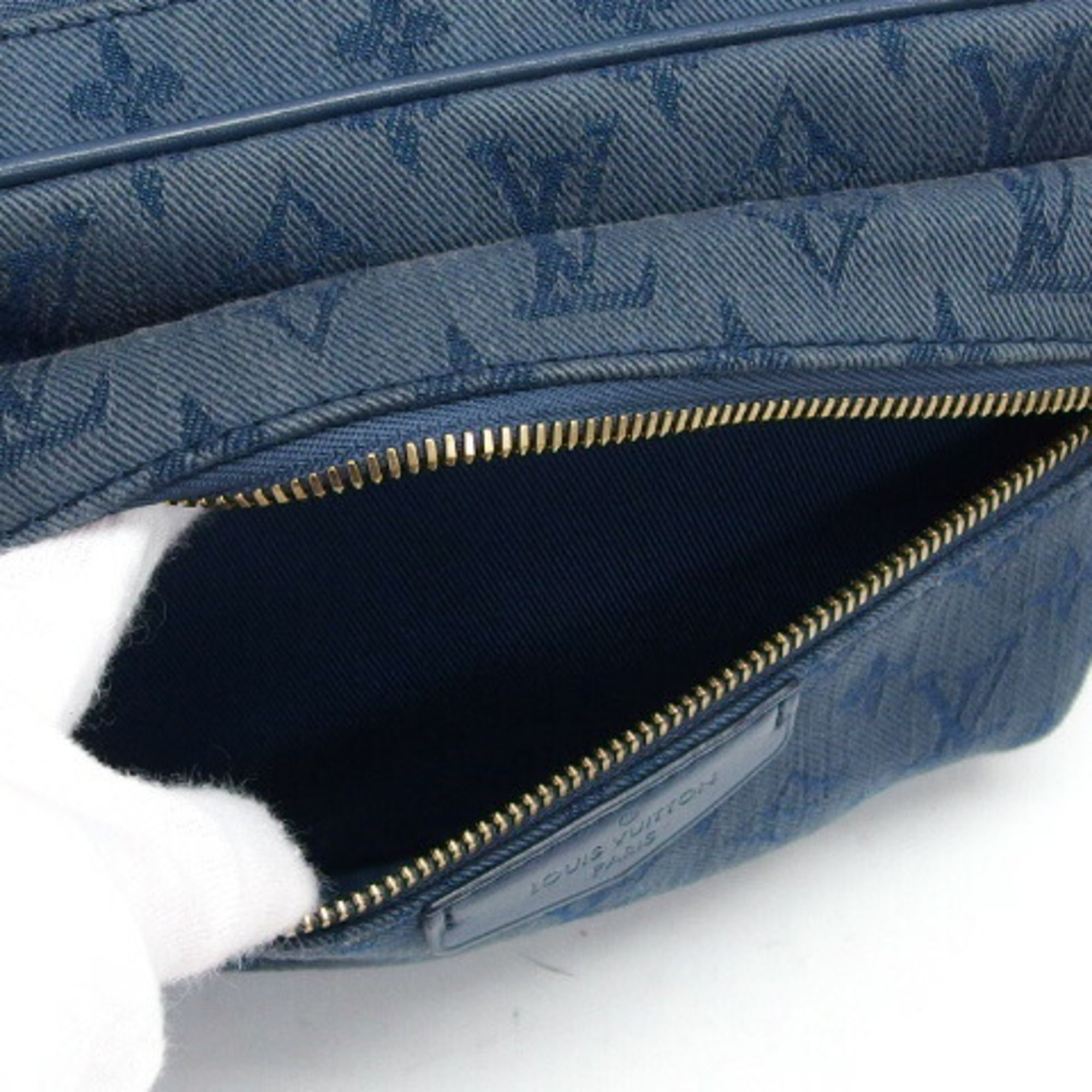 Monogram Denim Denim Leather Shoulder Bag (Pre-Owned) - Louis Vuitton - Modalova