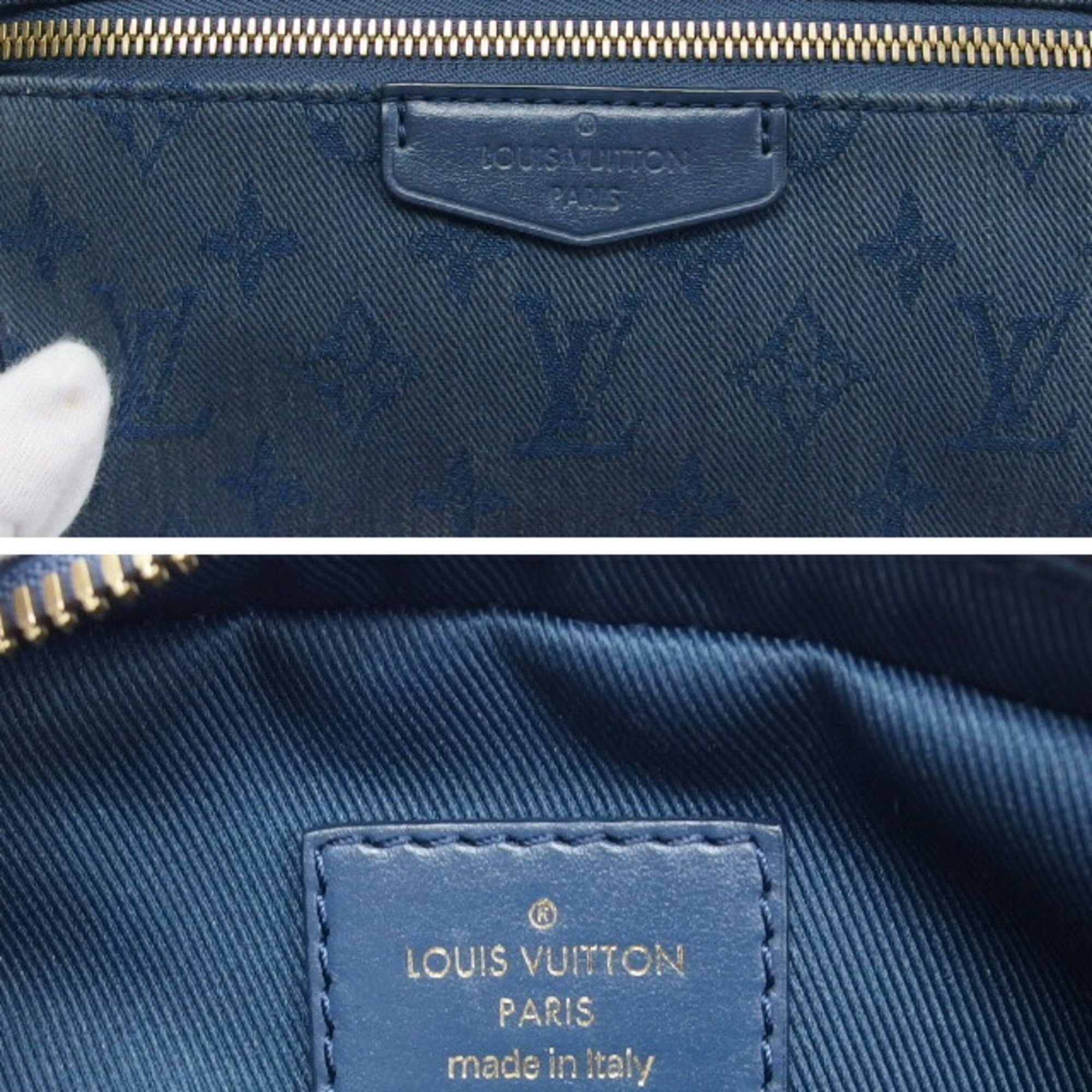 Monogram Denim Denim Leather Shoulder Bag (Pre-Owned) - Louis Vuitton - Modalova