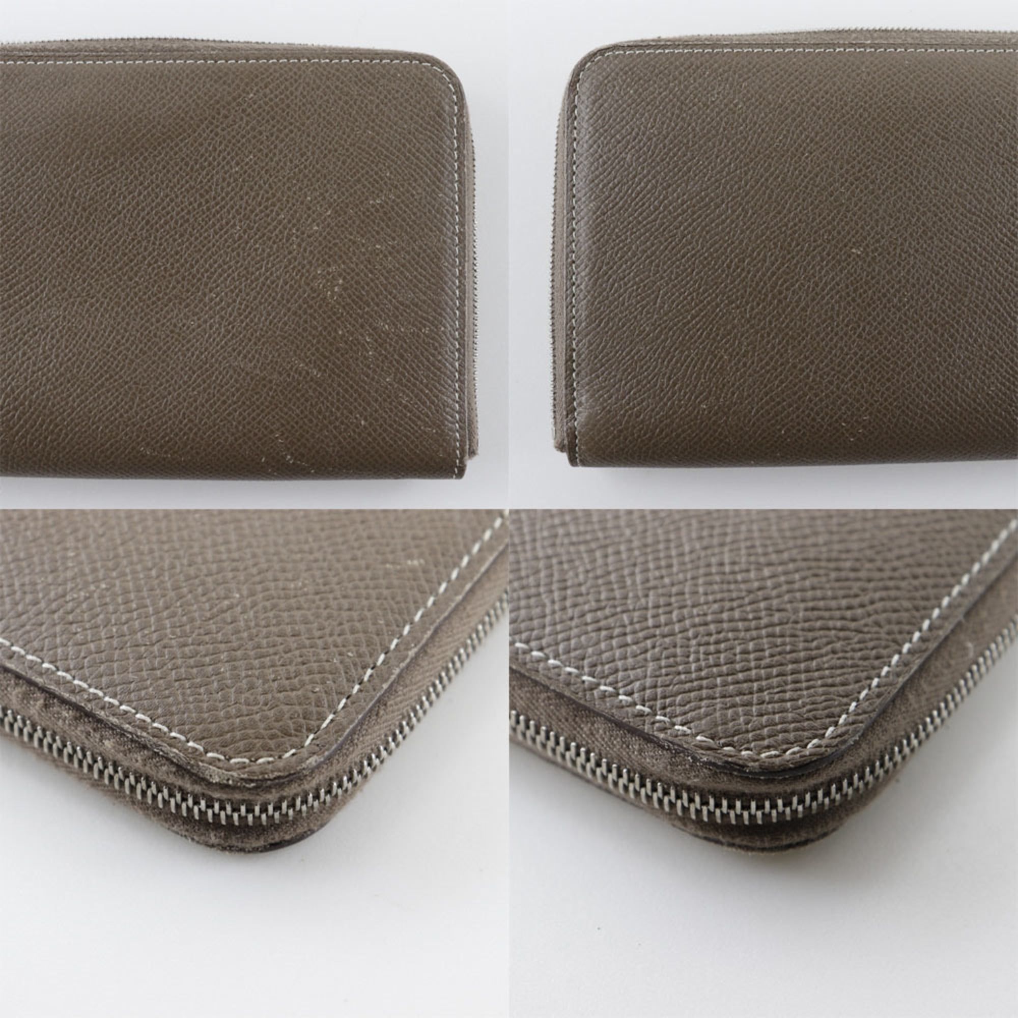 Epsom Leather Silk Long Bill Wallet (Bi-Fold) (Pre-Owned) - Hermes - Modalova