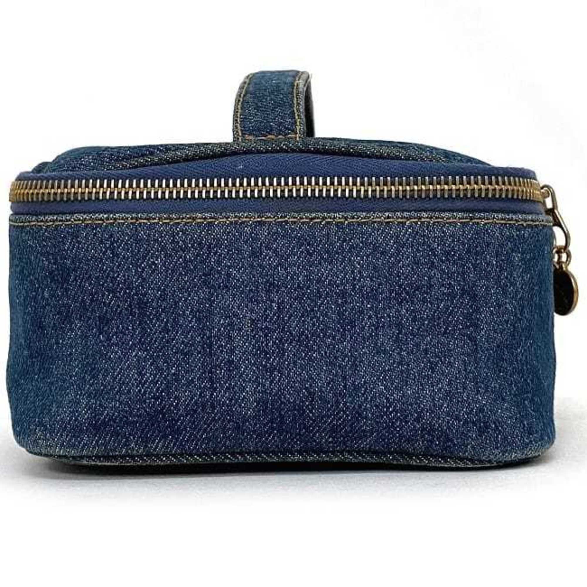 Denim Denim Leather Handbag Pouch Vanity Bag (Pre-Owned) - Chanel - Modalova