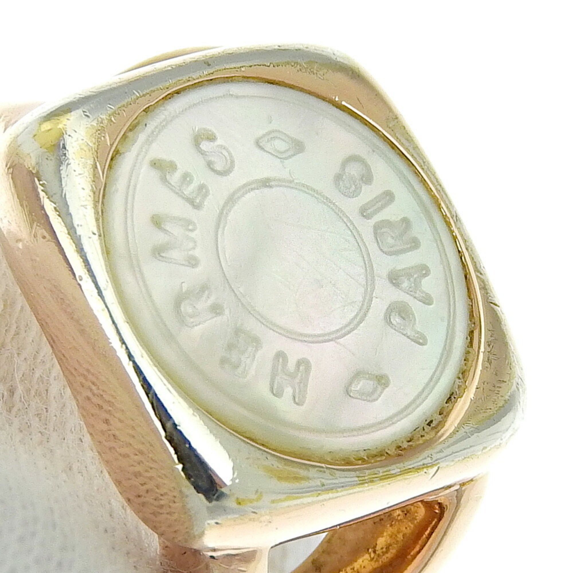 Gold Plating Shell Band Ring (Pre-Owned) - Hermes - Modalova