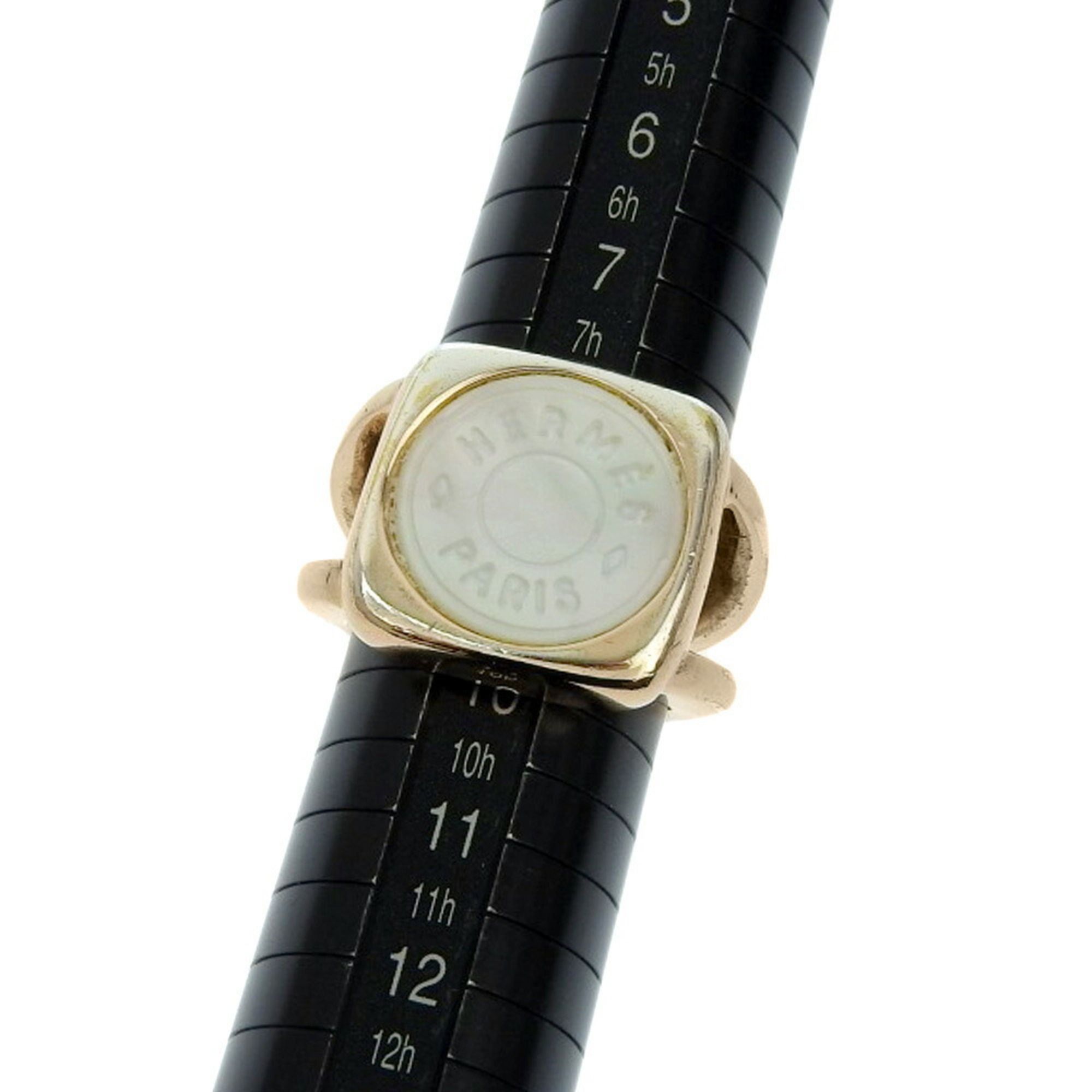 Gold Plating Shell Band Ring (Pre-Owned) - Hermes - Modalova