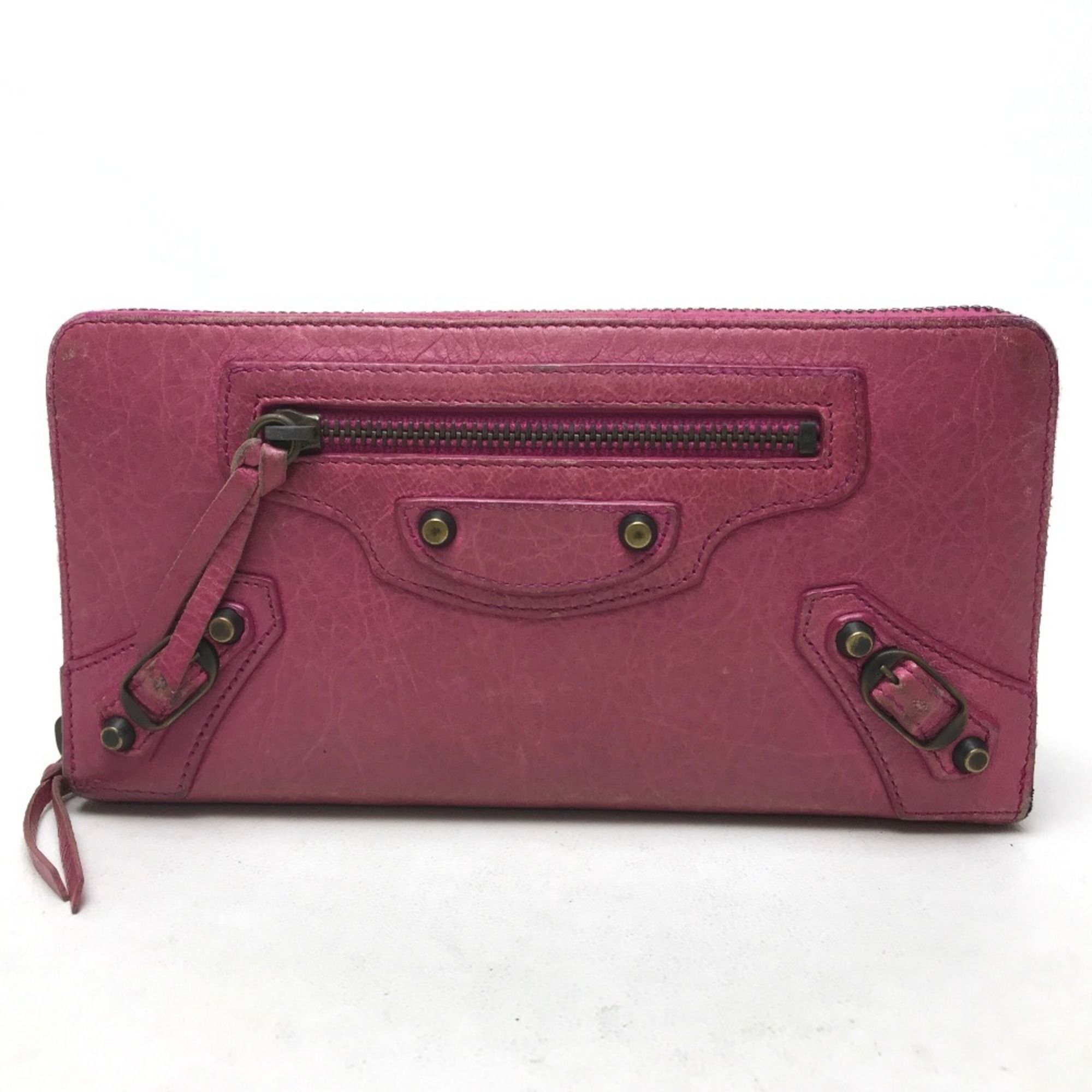 Leather Long Wallet (Bi-Fold) (Pre-Owned) - Balenciaga - Modalova