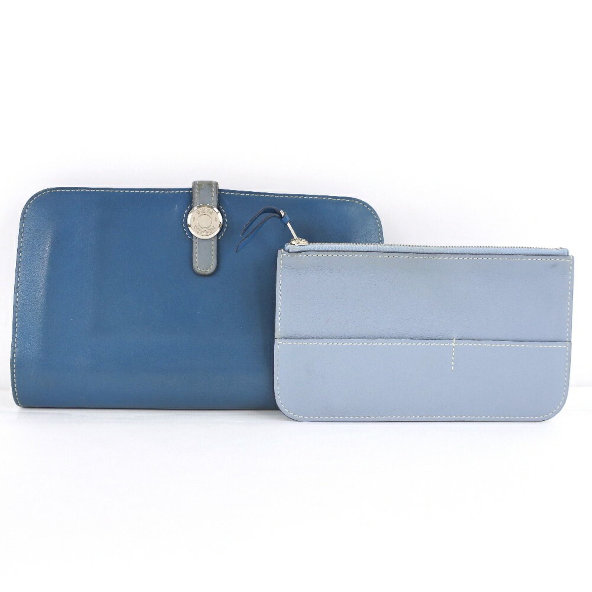 Dogon Leather Long Wallet (Bi-Fold) (Pre-Owned) - Hermes - Modalova