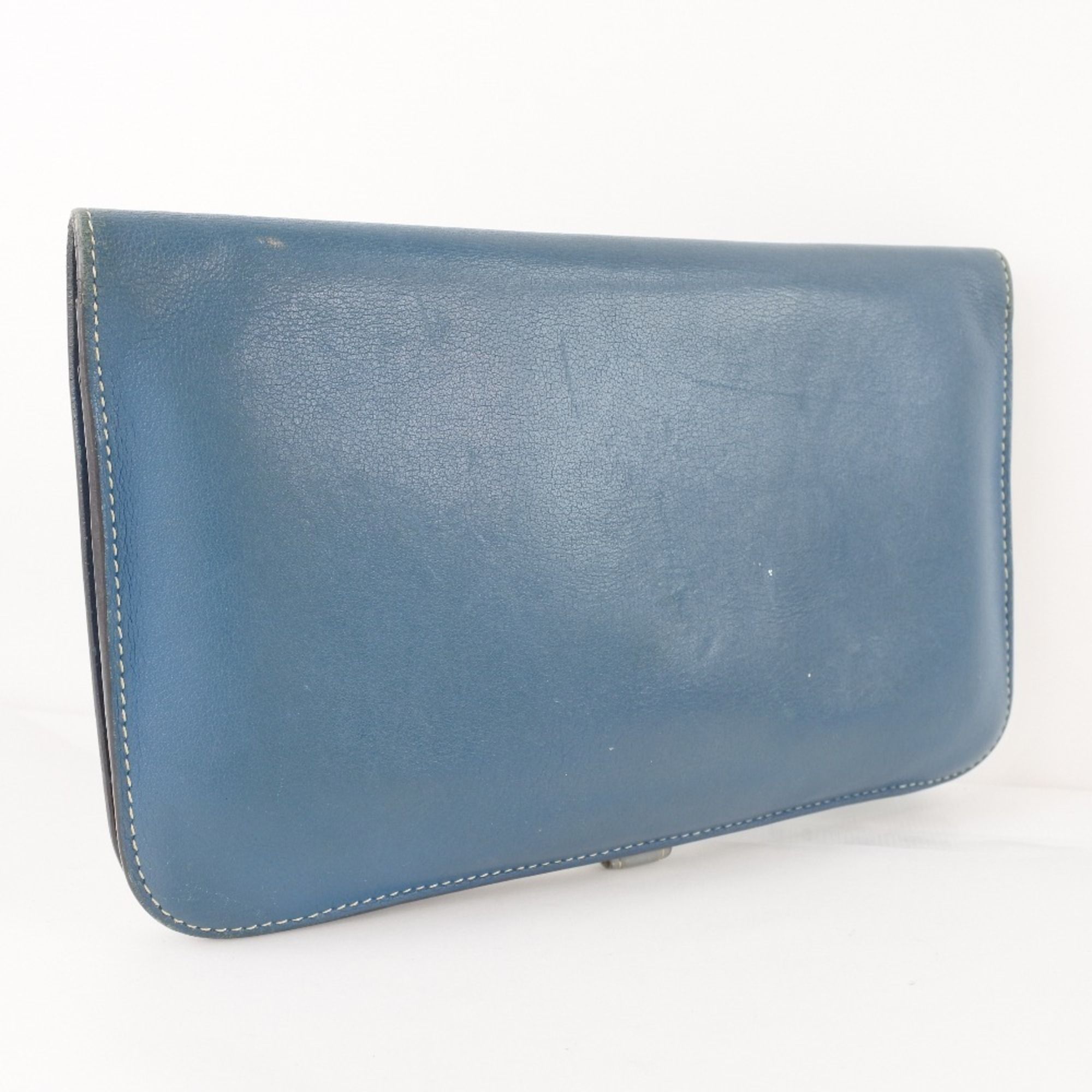 Dogon Leather Long Wallet (Bi-Fold) (Pre-Owned) - Hermes - Modalova