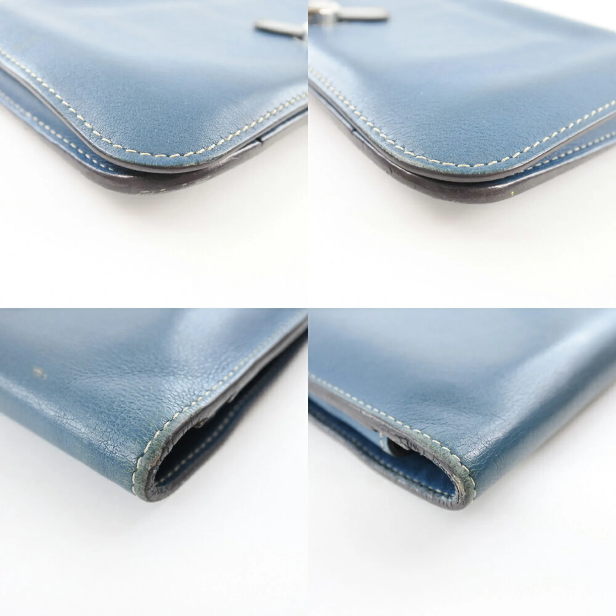Dogon Leather Long Wallet (Bi-Fold) (Pre-Owned) - Hermes - Modalova