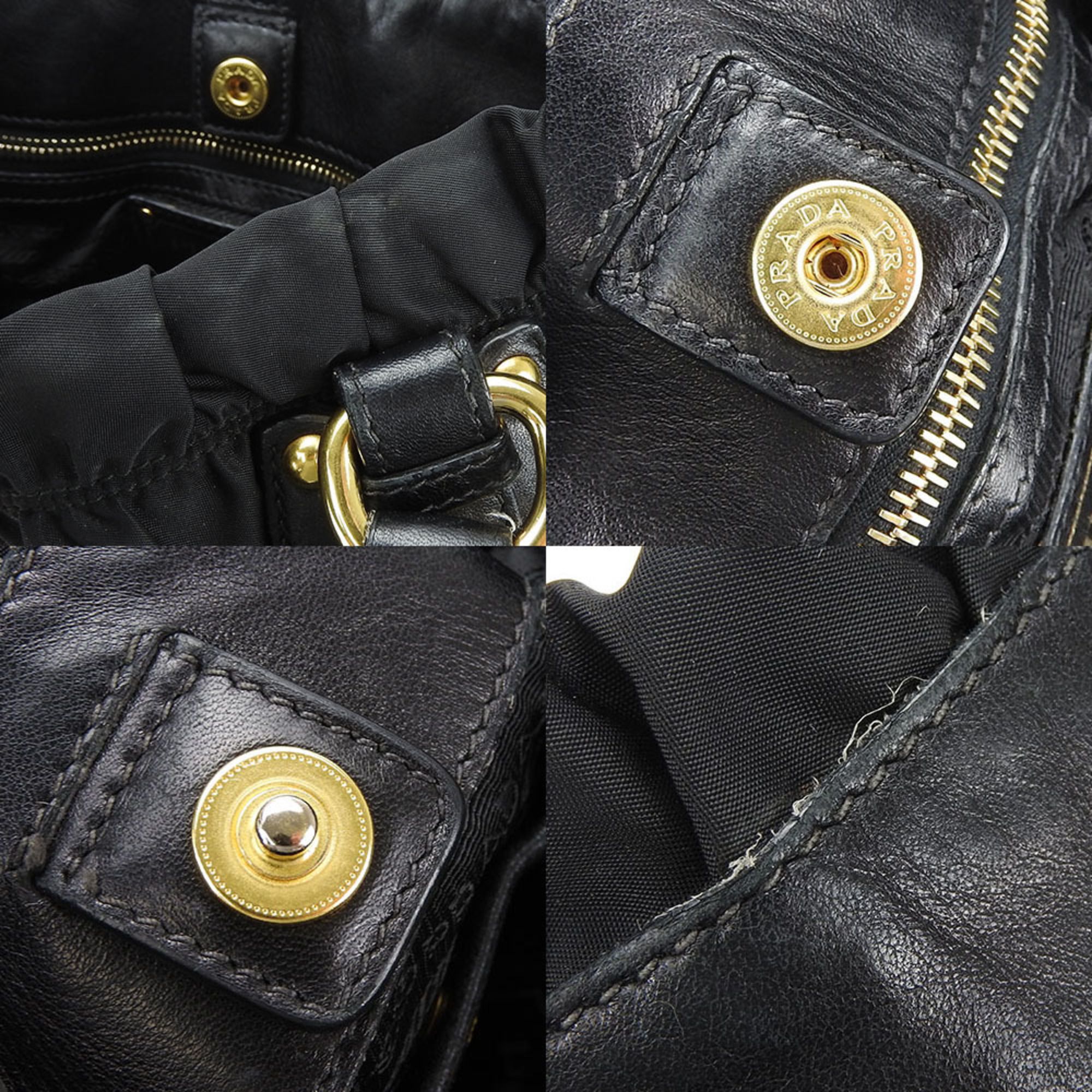 Nylon Leather Handbag (Pre-Owned) - Prada - Modalova