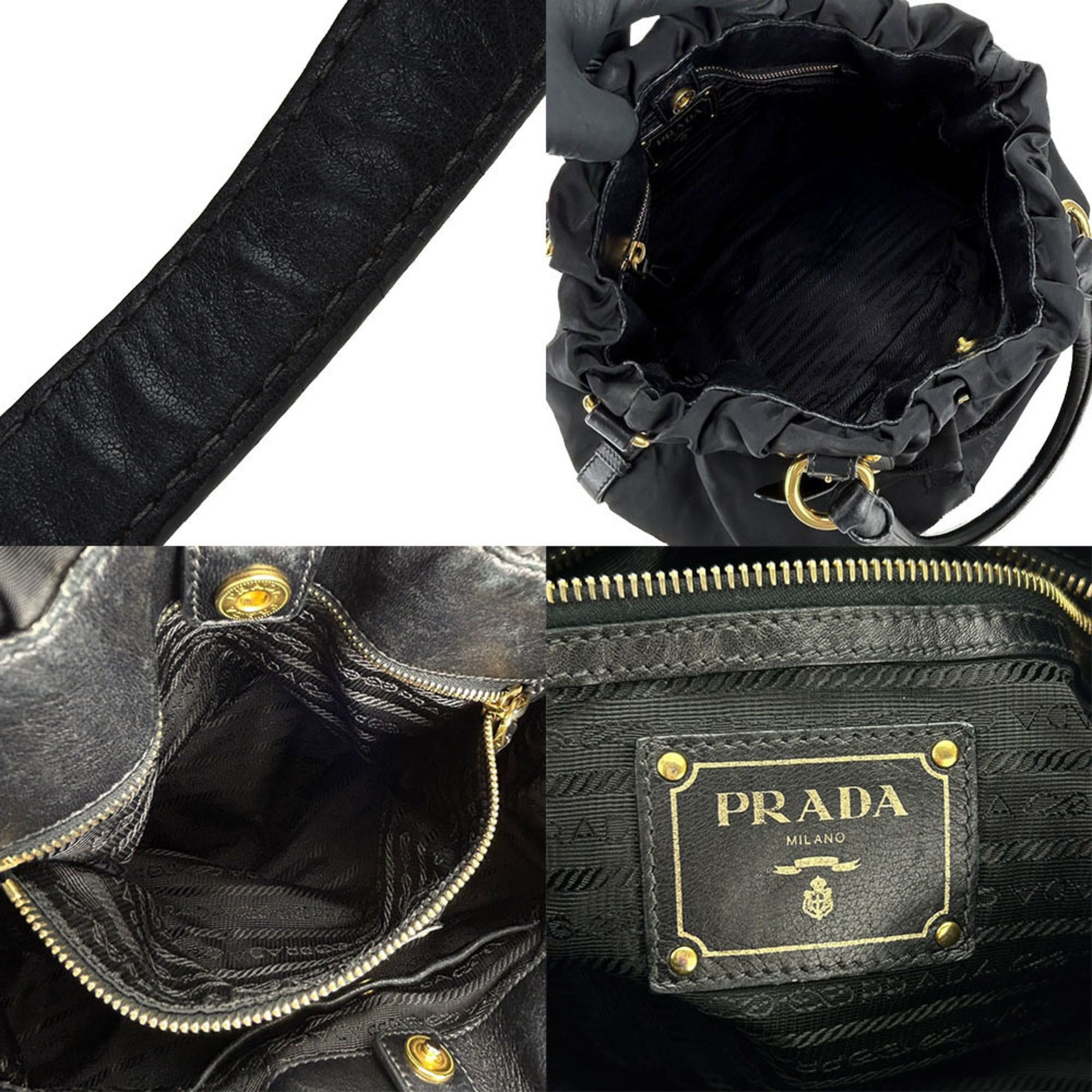Nylon Leather Handbag (Pre-Owned) - Prada - Modalova
