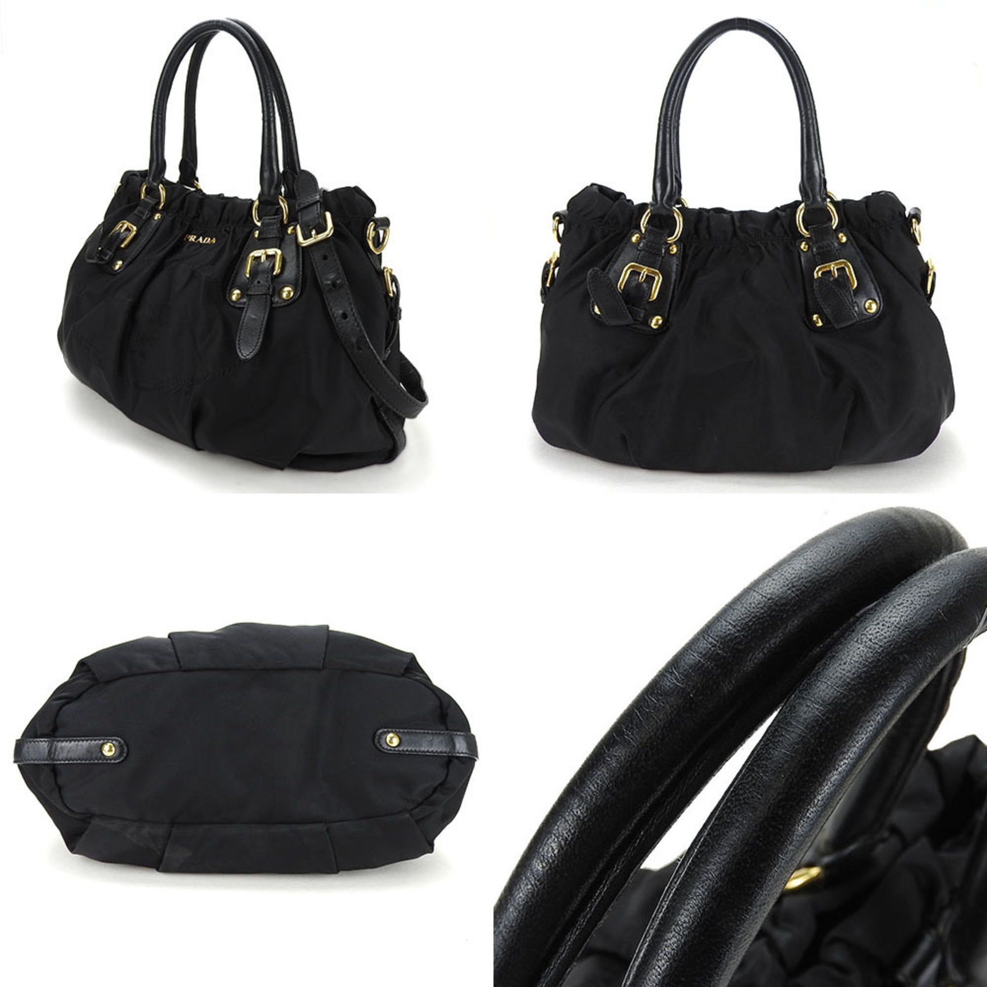 Nylon Leather Handbag (Pre-Owned) - Prada - Modalova