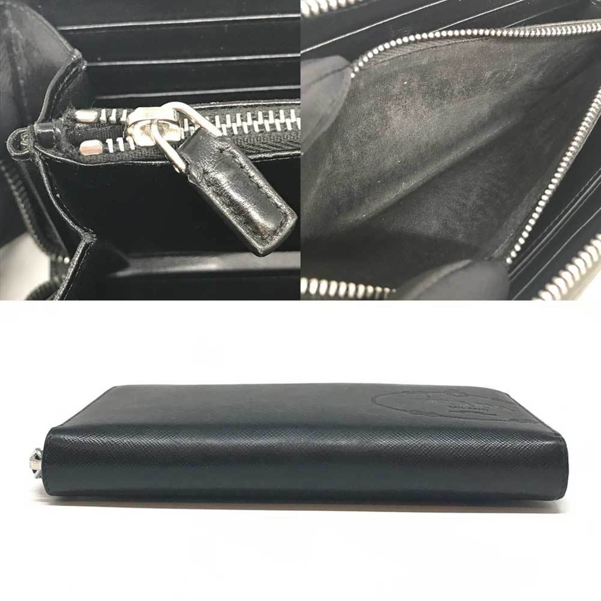 Saffiano Triangle Long Wallet (Bi-Fold) (Pre-Owned) - Prada - Modalova
