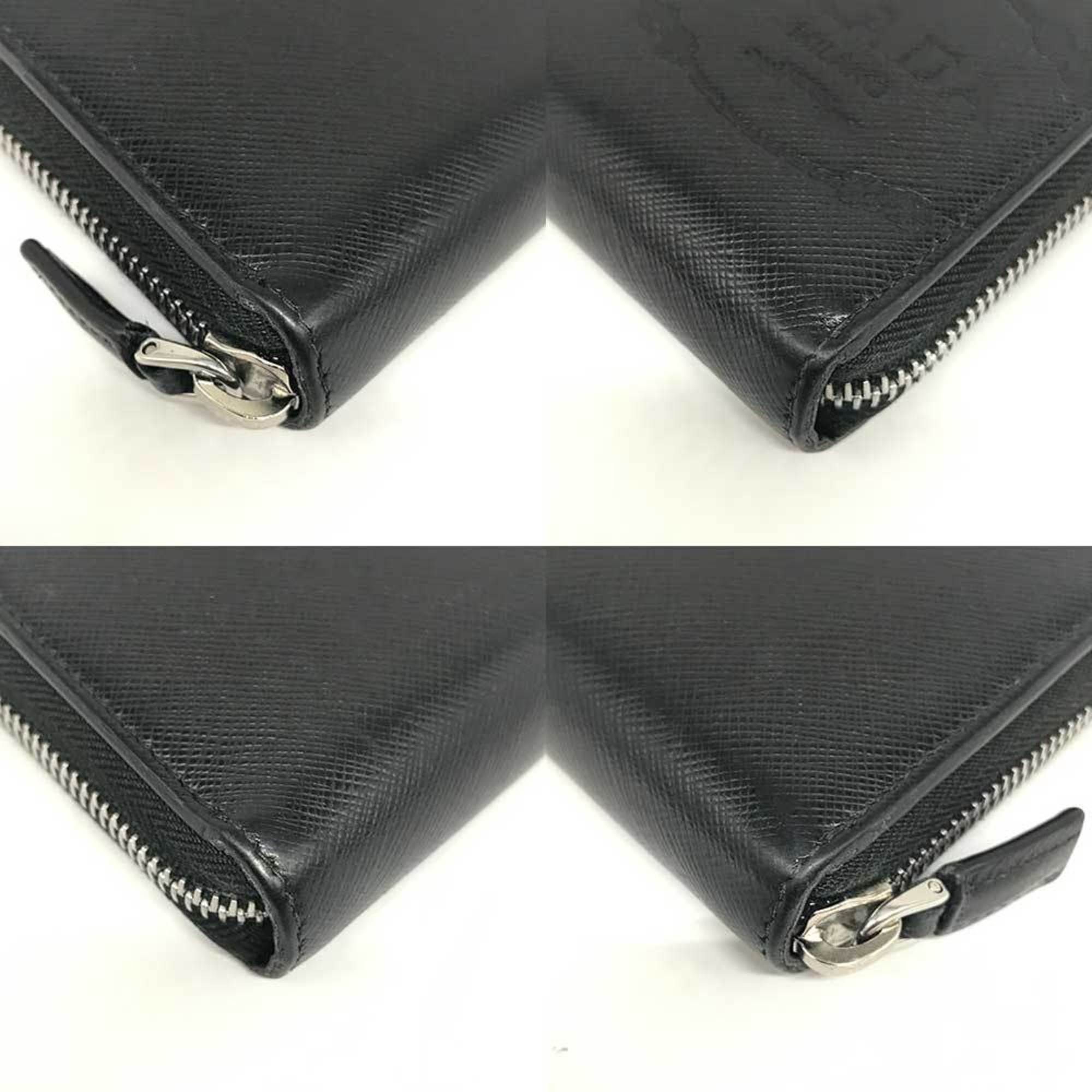 Saffiano Triangle Long Wallet (Bi-Fold) (Pre-Owned) - Prada - Modalova