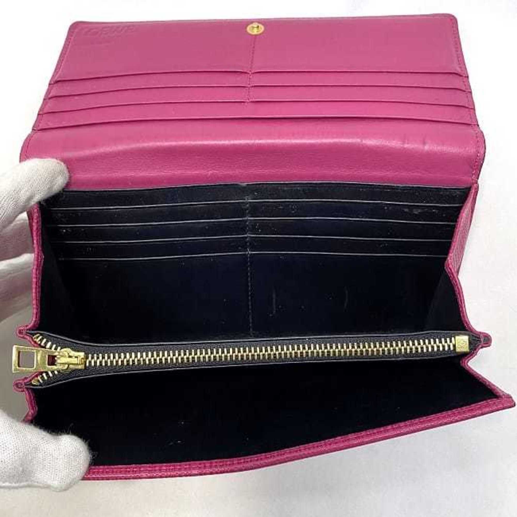 Linen Leather Long Wallet (Bi-Fold) (Pre-Owned) - Loewe - Modalova