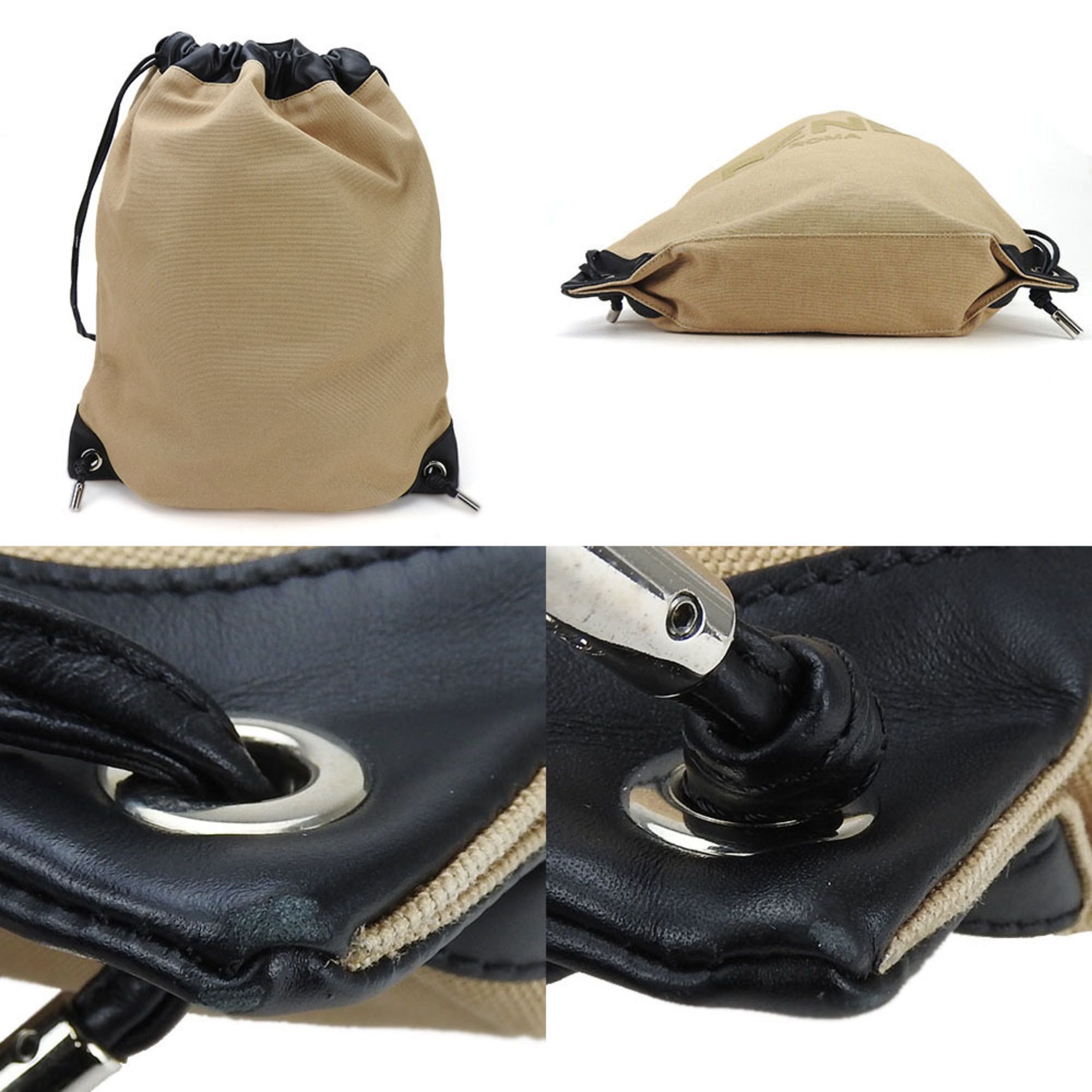 Canvas Leather Backpack (Pre-Owned) - Fendi - Modalova
