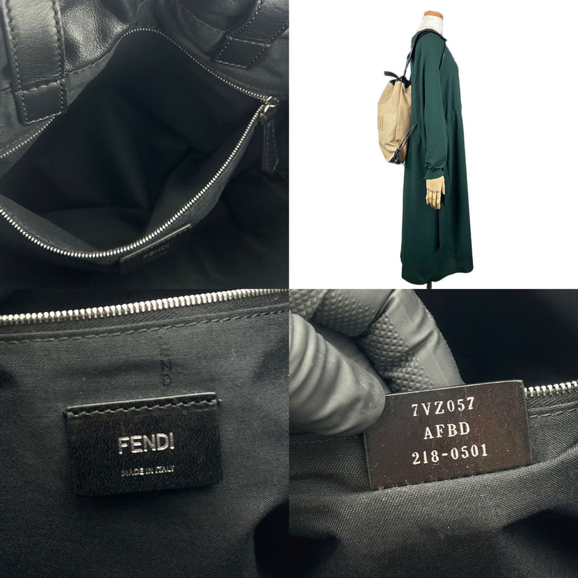 Canvas Leather Backpack (Pre-Owned) - Fendi - Modalova