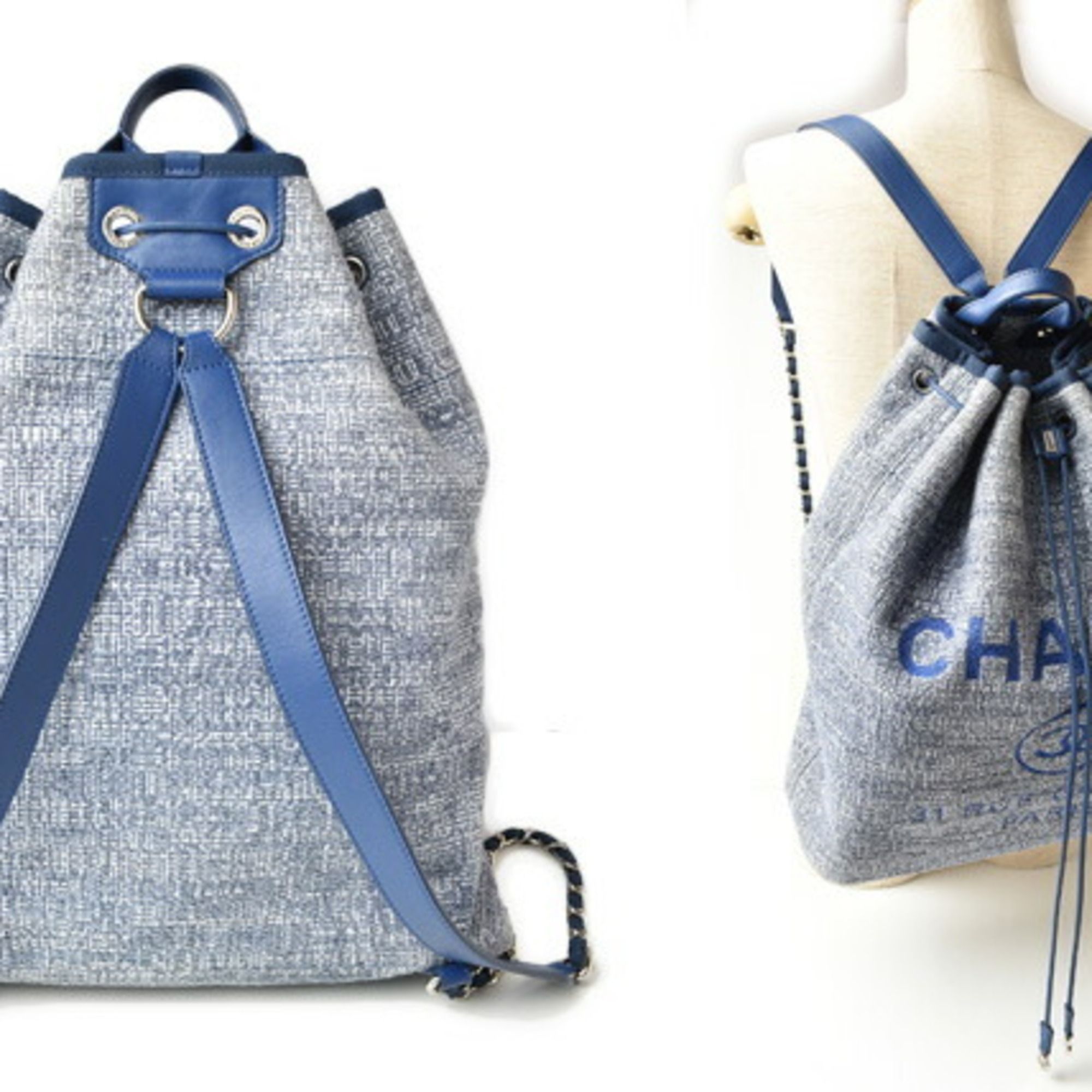 Cotton Canvas Denim Backpack (Pre-Owned) - Chanel - Modalova