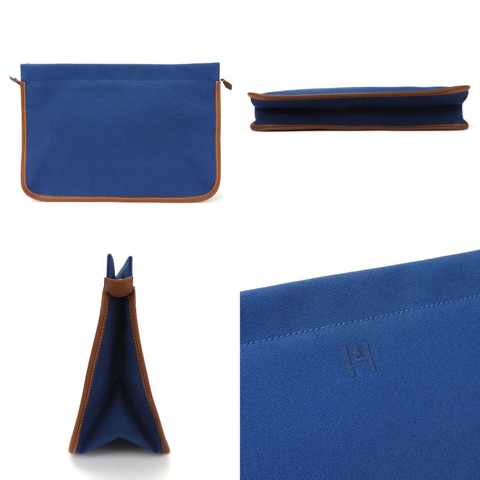 Canvas Leather Clutch Bag (Pre-Owned) - Hermes - Modalova