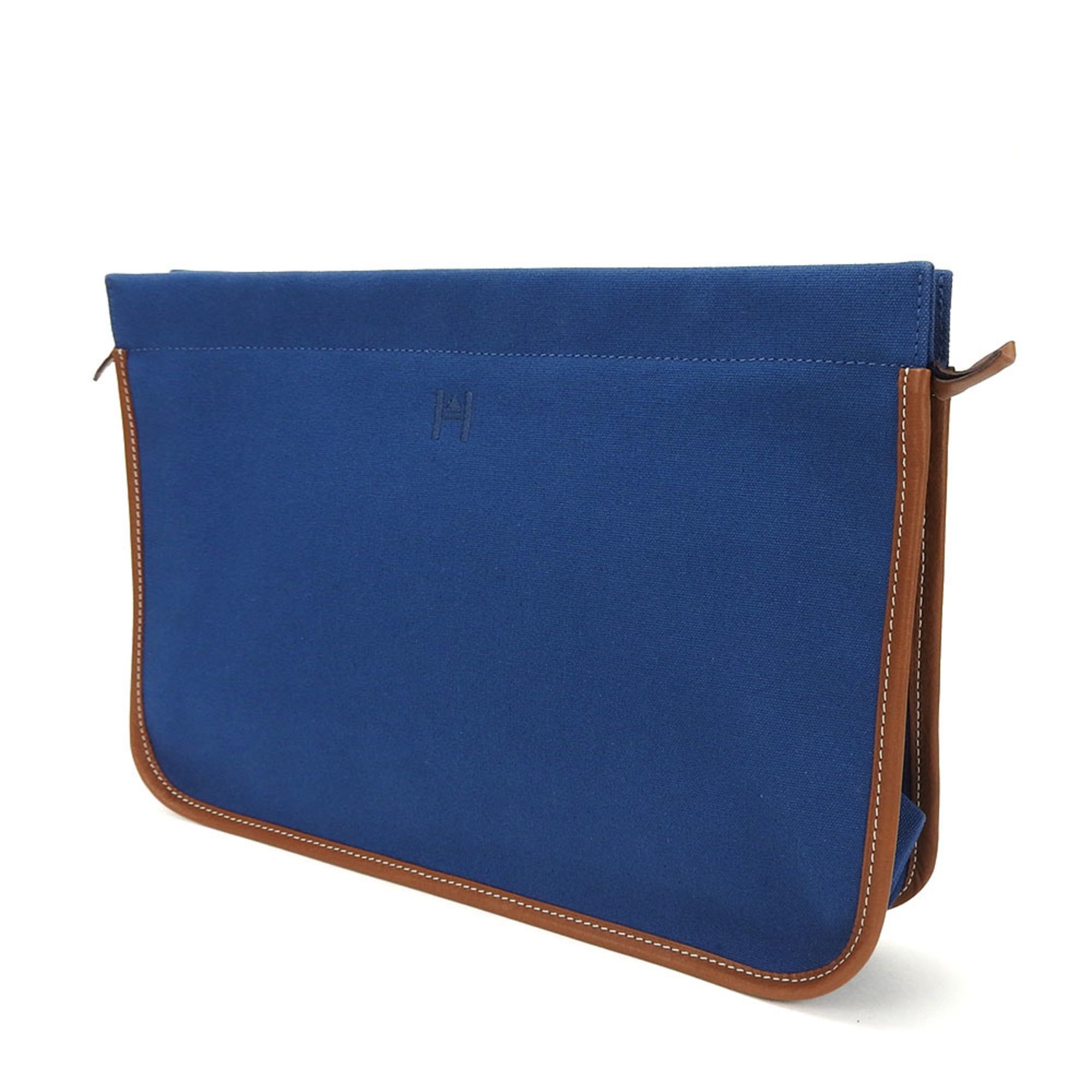 Canvas Leather Clutch Bag (Pre-Owned) - Hermes - Modalova