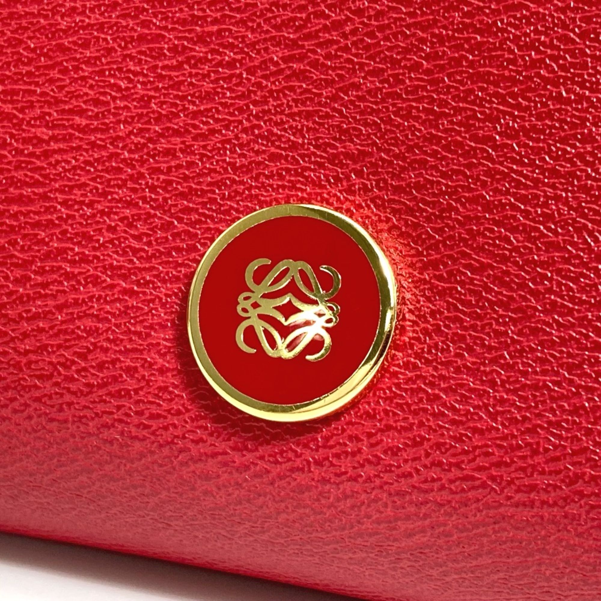 Loewe Red Leather Pouch (Pre-Owned) - Loewe - Modalova