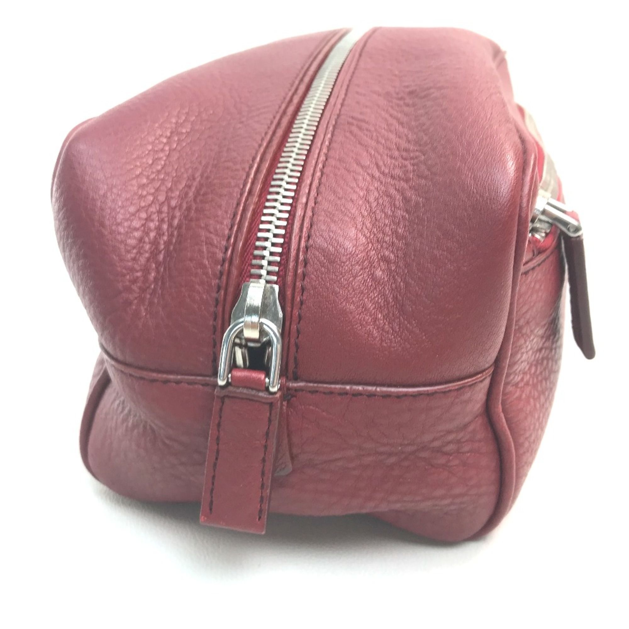 Prada Red Leather Pouch (Pre-Owned) - Prada - Modalova