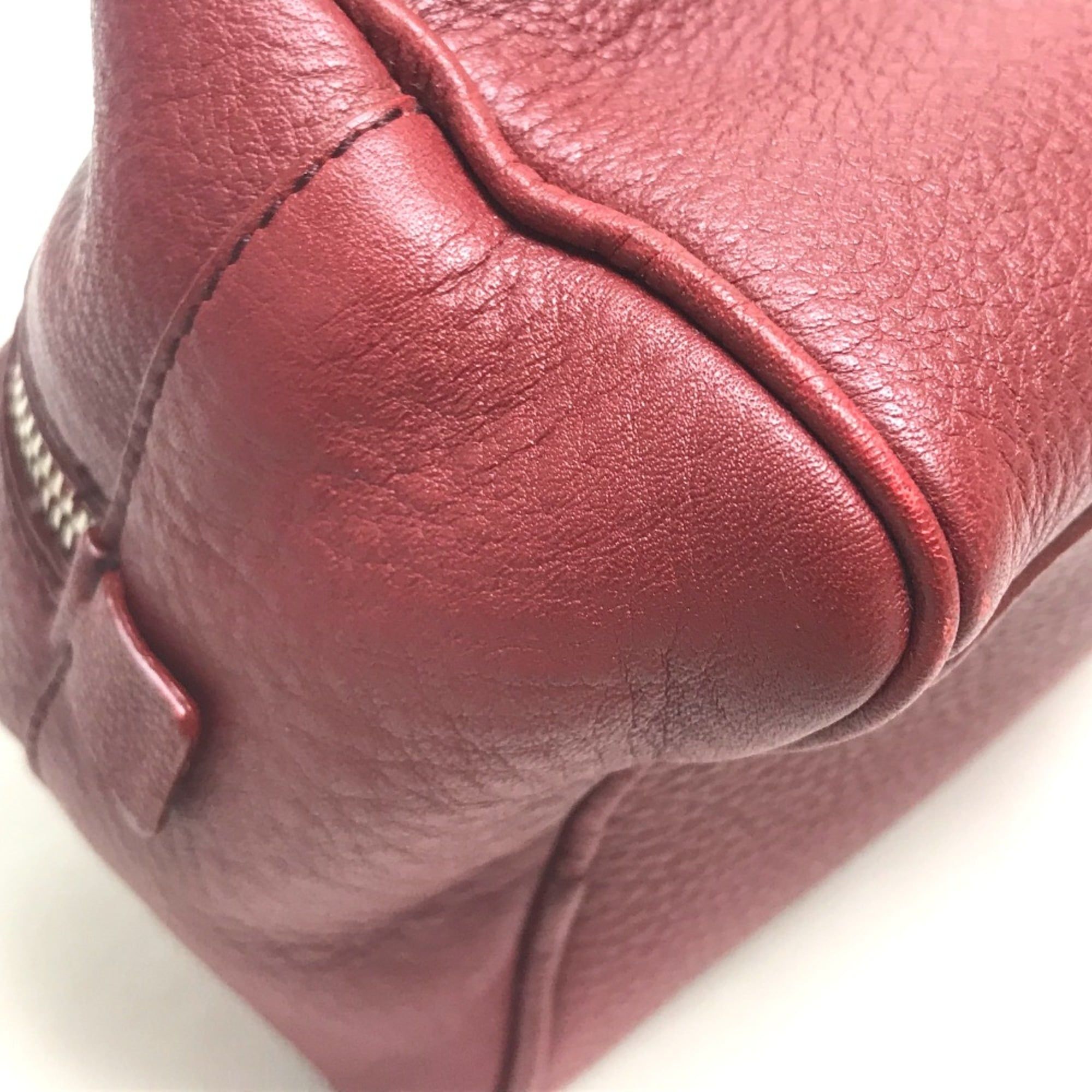 Prada Red Leather Pouch (Pre-Owned) - Prada - Modalova