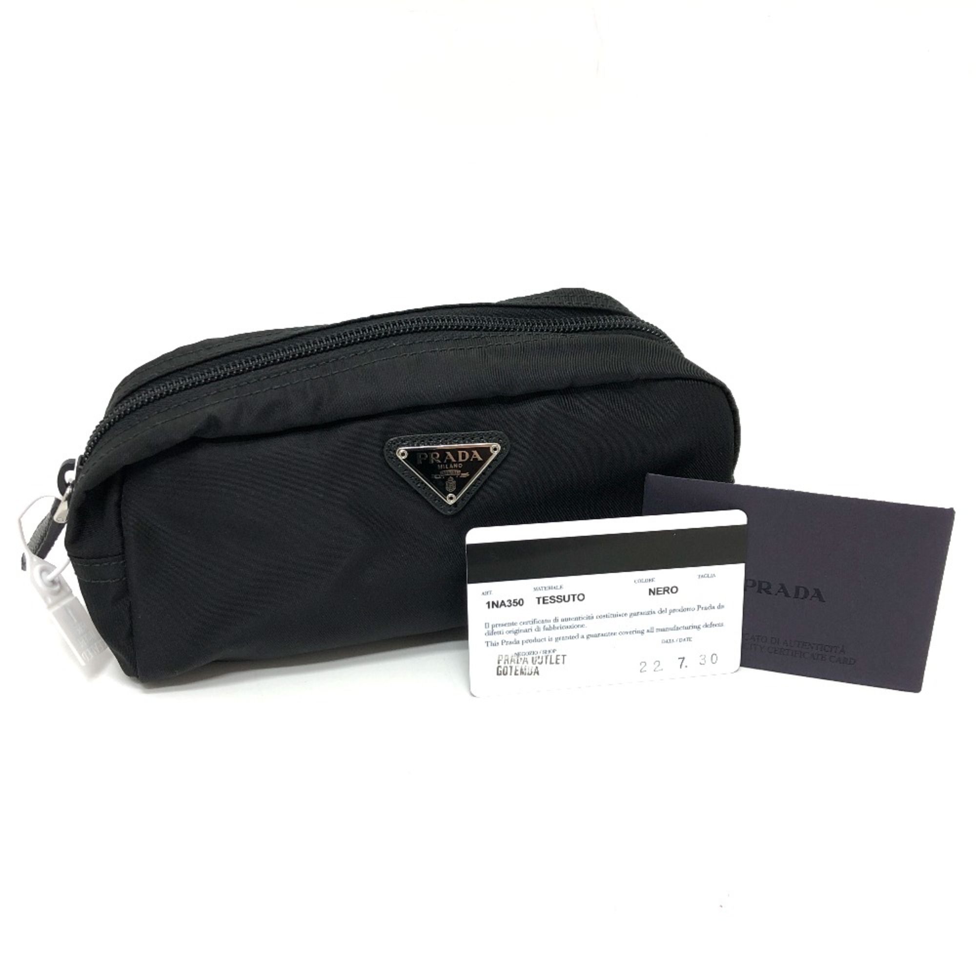 Prada Black Cloth Pouch (Pre-Owned) - Prada - Modalova