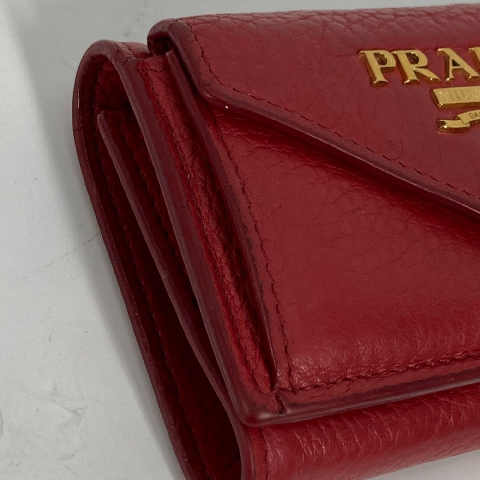 Leather Wallet (Tri-Fold) (Pre-Owned) - Prada - Modalova