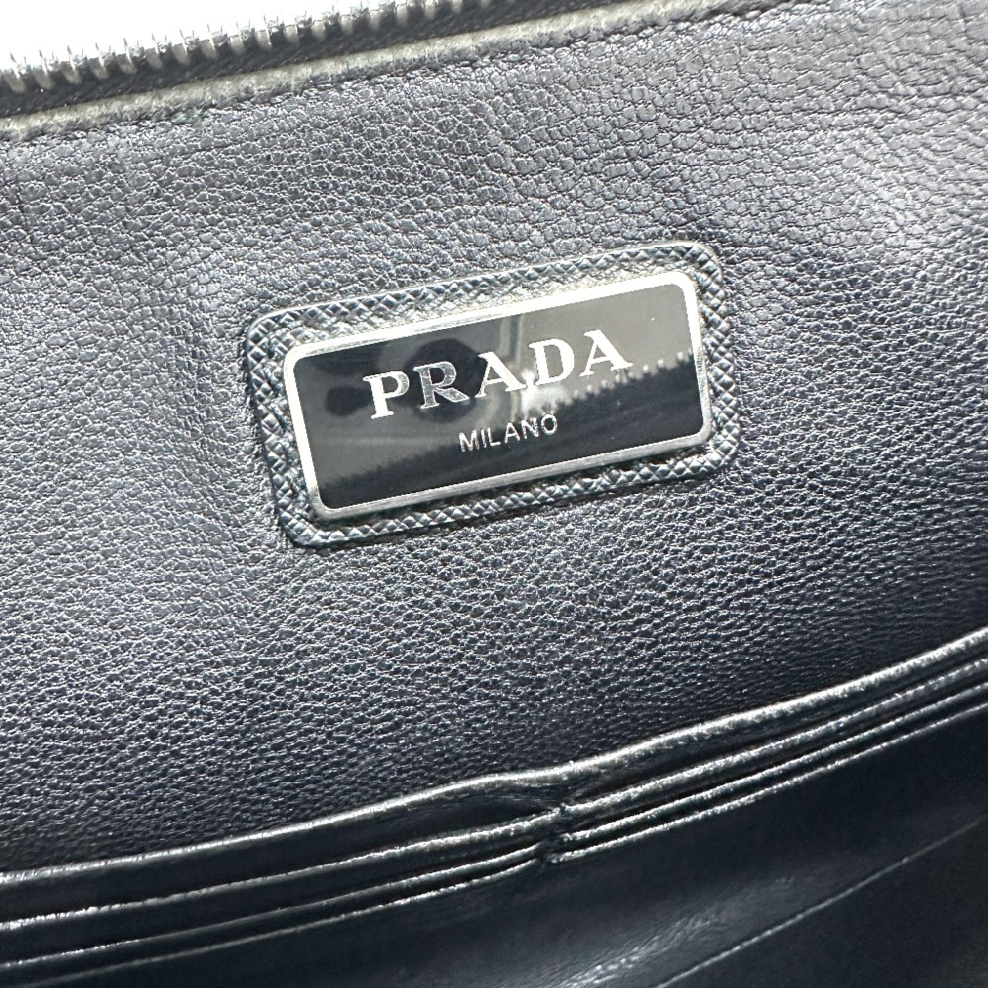 Leather Clutch Bag (Pre-Owned) - Prada - Modalova