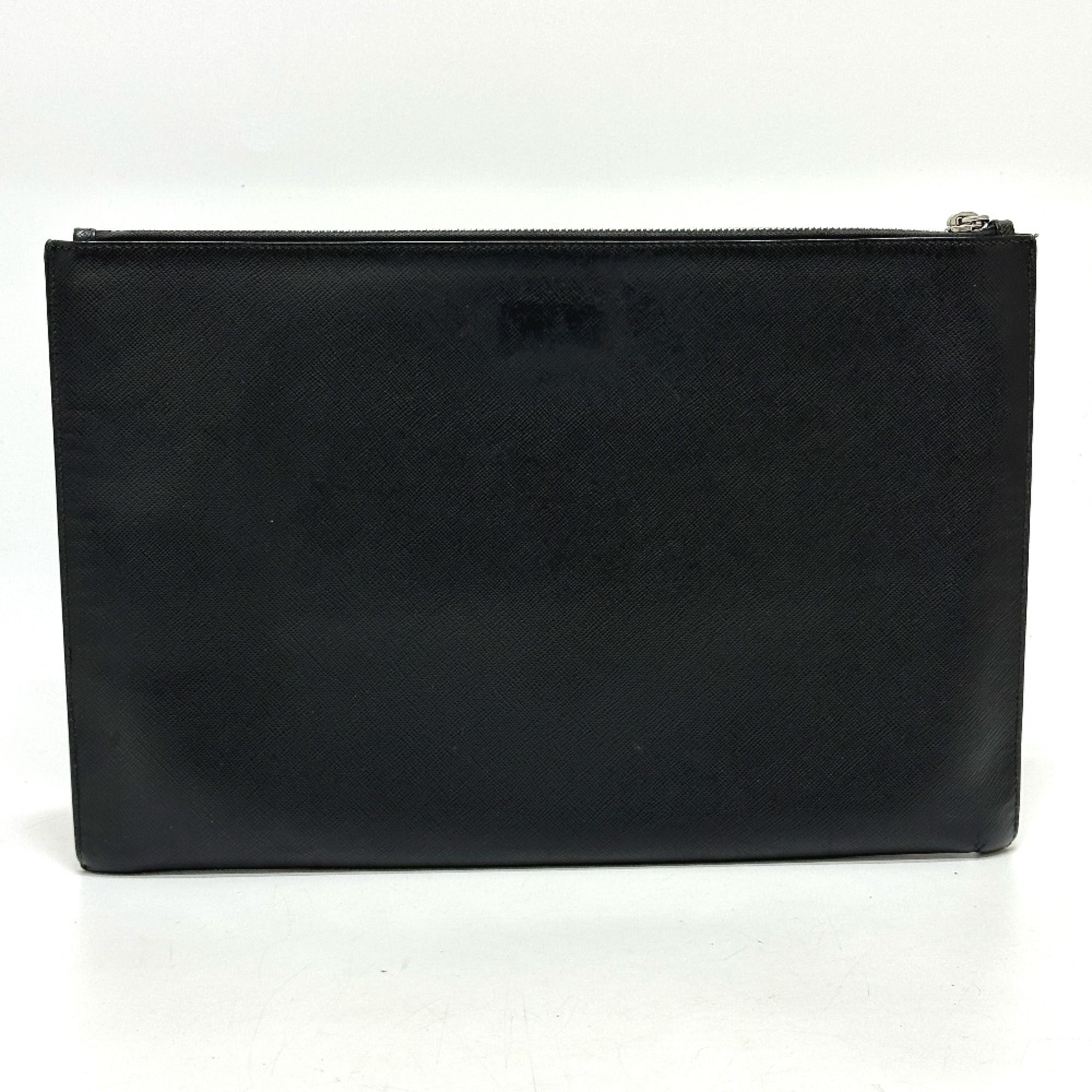 Leather Clutch Bag (Pre-Owned) - Prada - Modalova