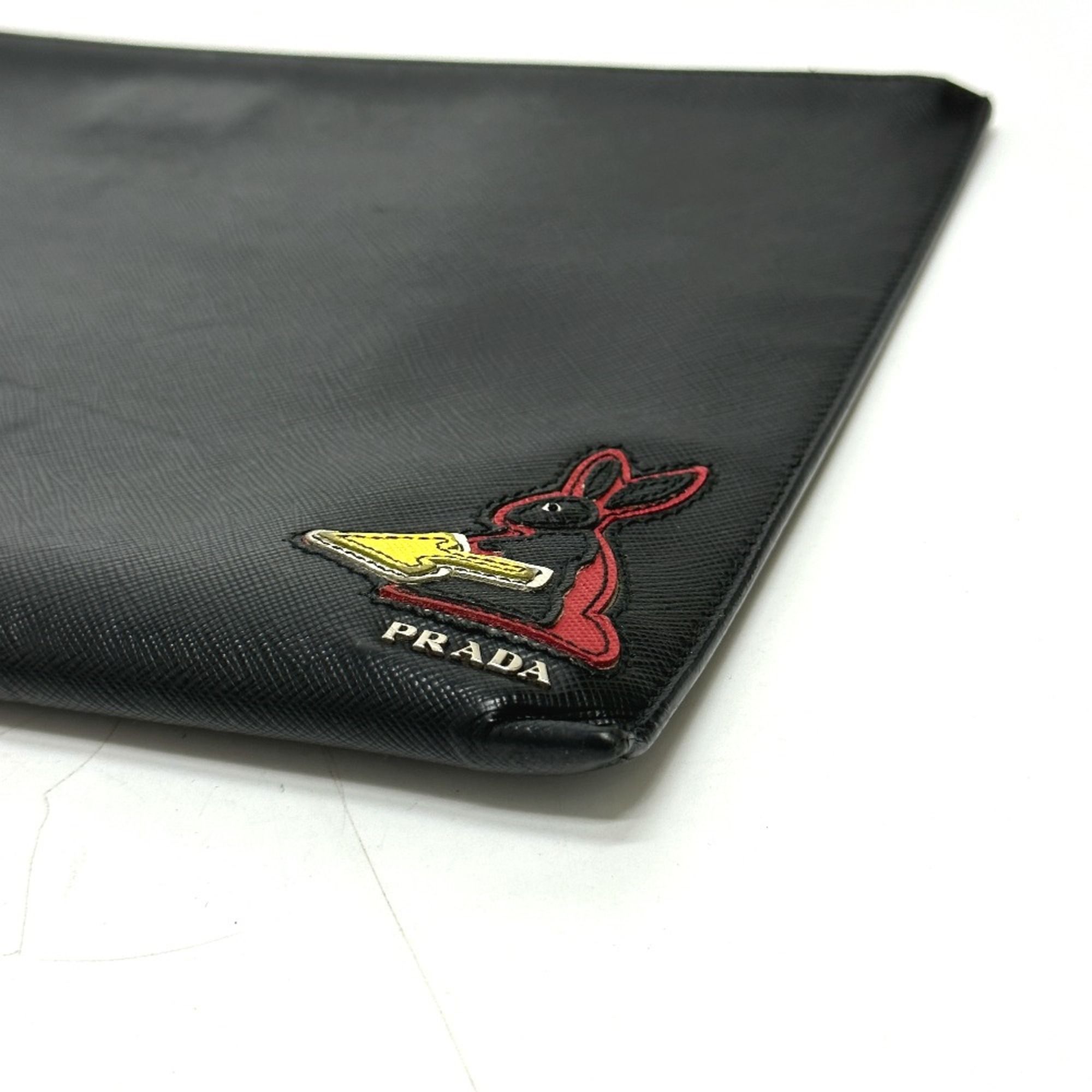 Leather Clutch Bag (Pre-Owned) - Prada - Modalova