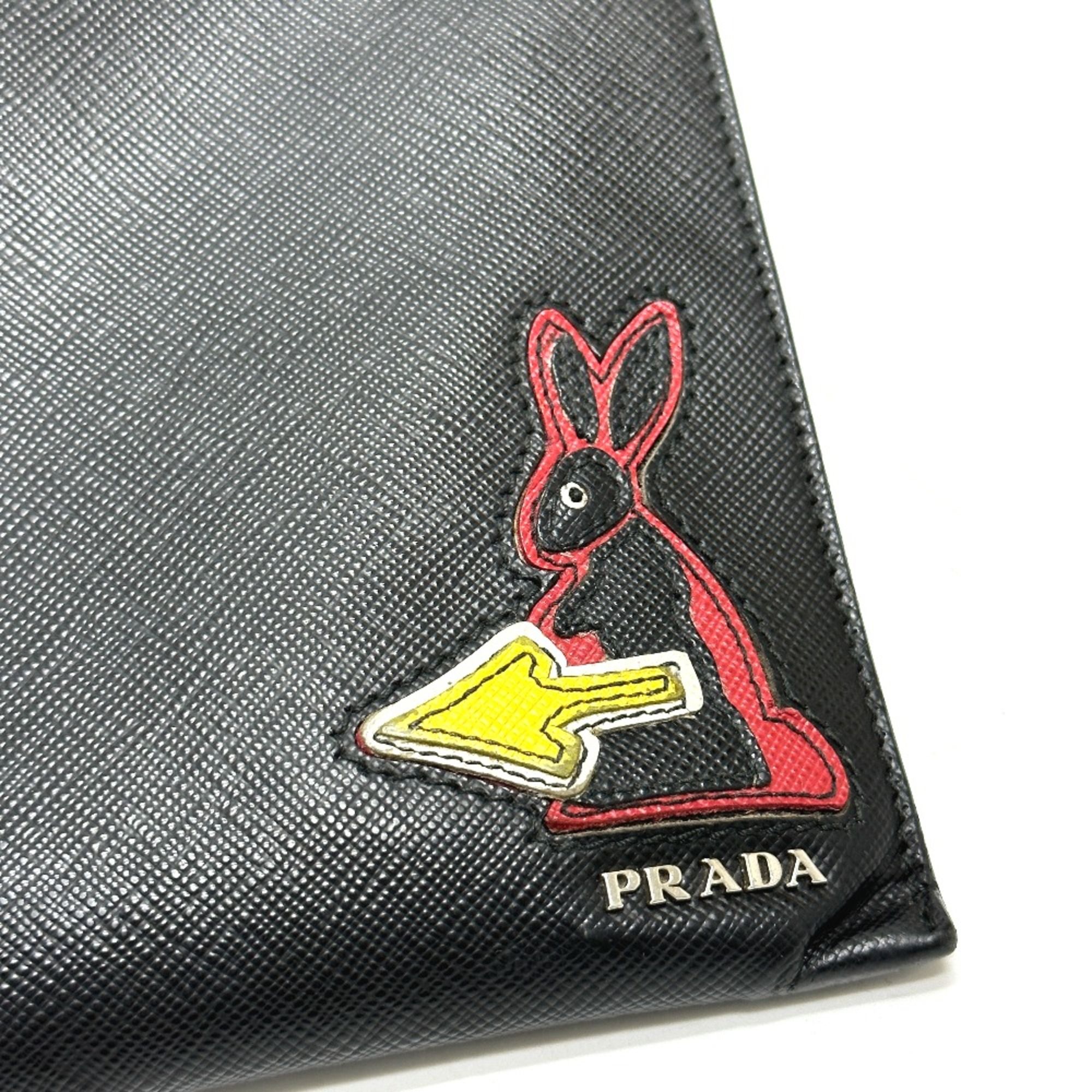 Leather Clutch Bag (Pre-Owned) - Prada - Modalova