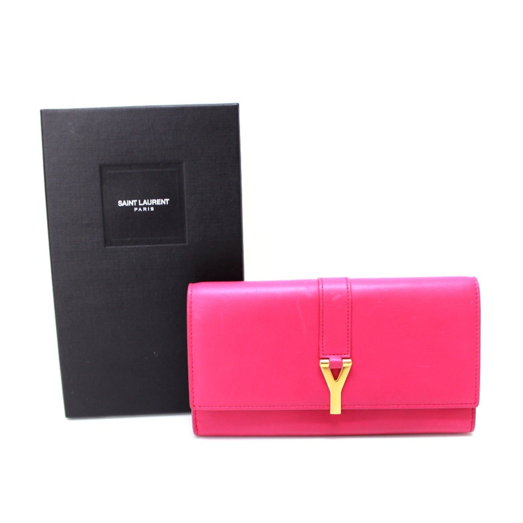 Leather Long Wallet (Bi-Fold) (Pre-Owned) - Saint Laurent - Modalova