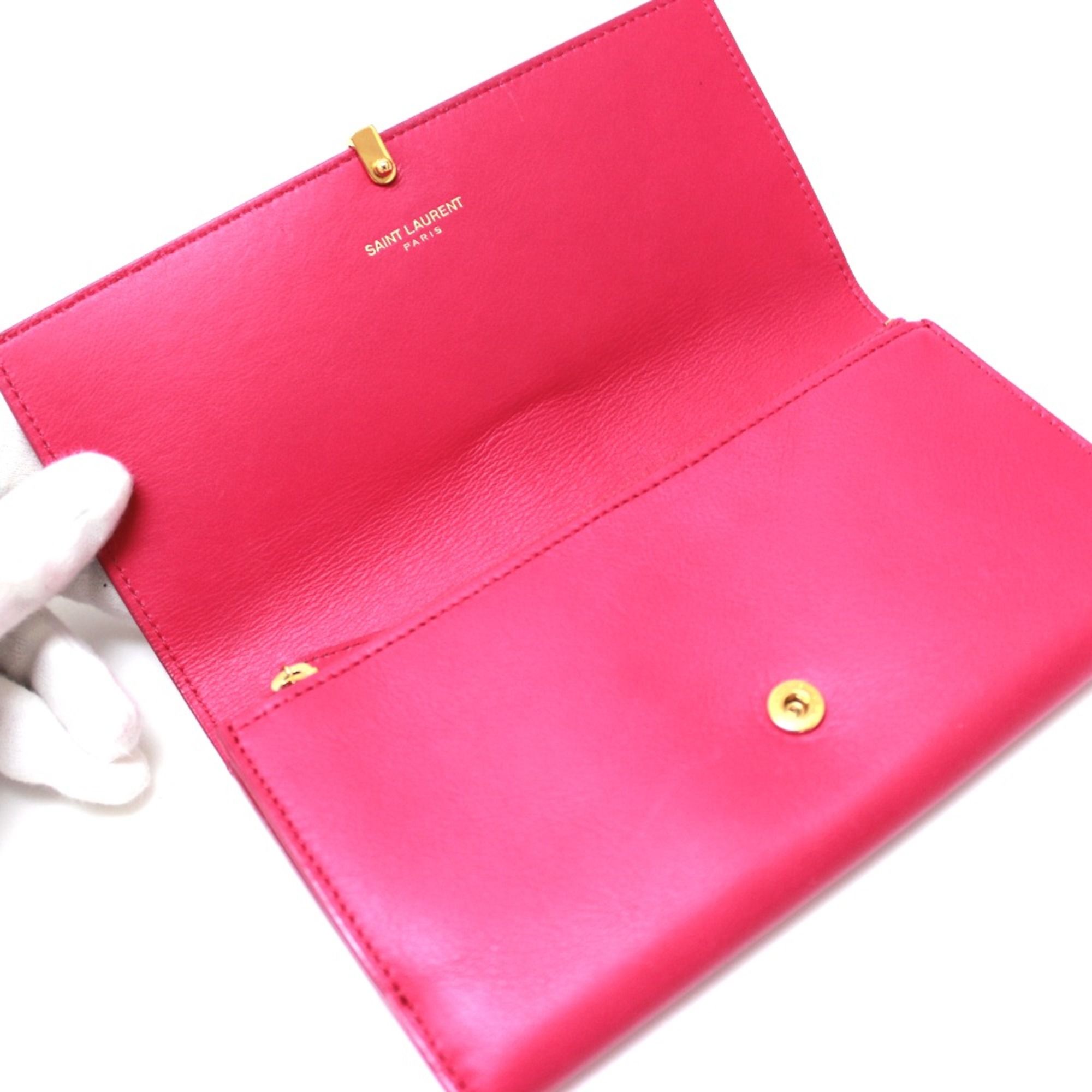 Leather Long Wallet (Bi-Fold) (Pre-Owned) - Saint Laurent - Modalova