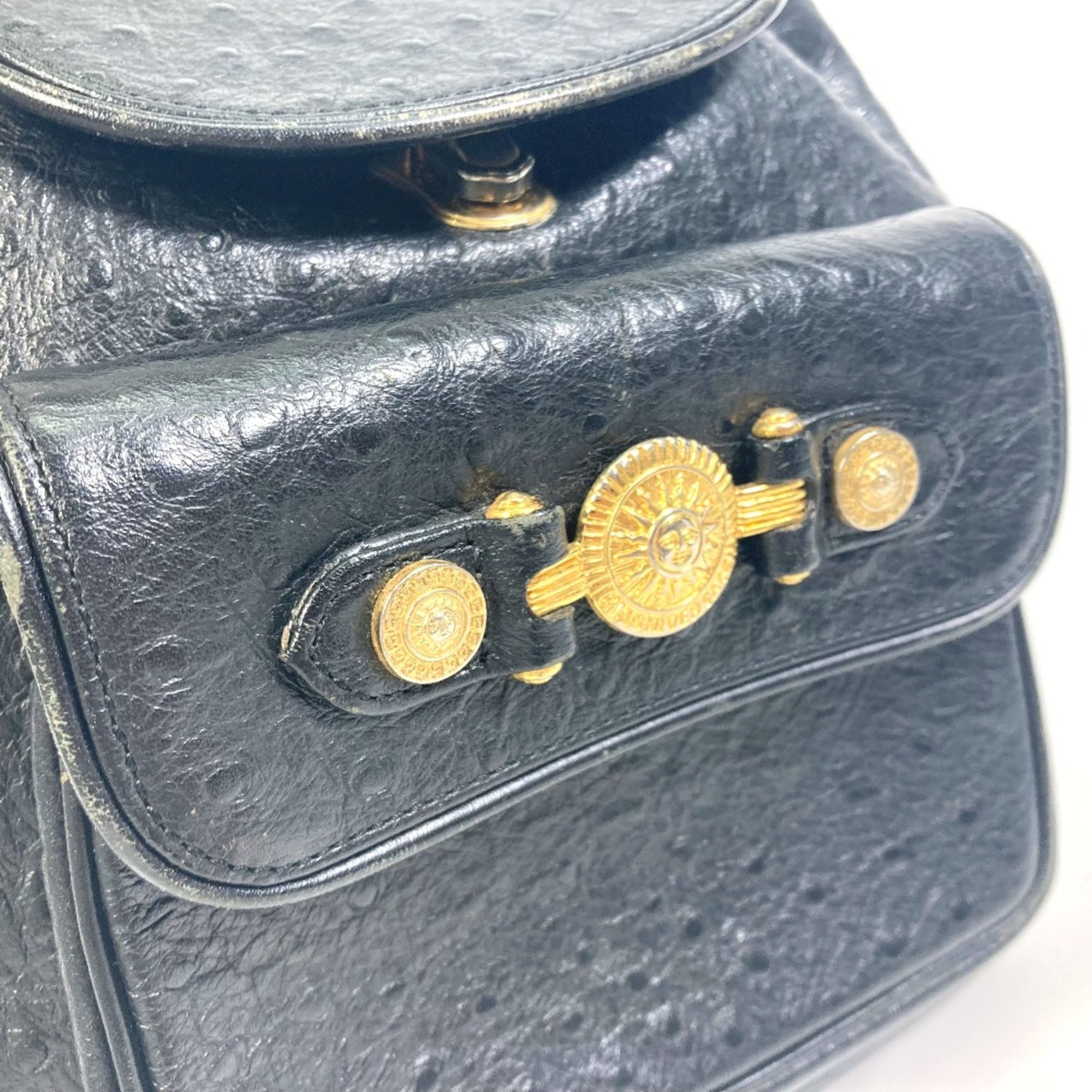 Leather Backpack (Pre-Owned) - Versace - Modalova