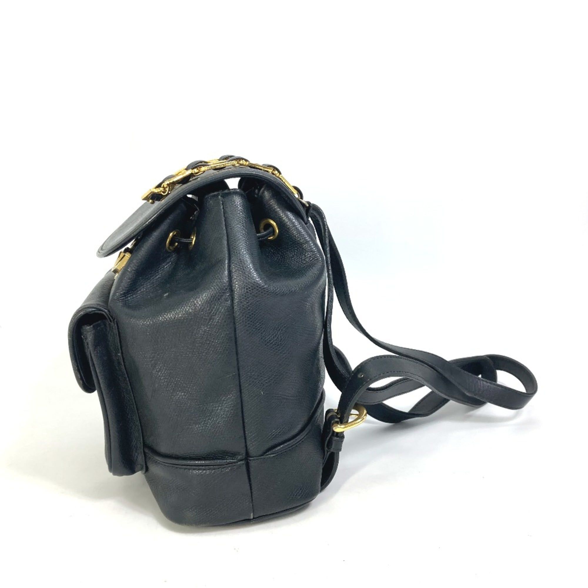 Leather Backpack (Pre-Owned) - Versace - Modalova