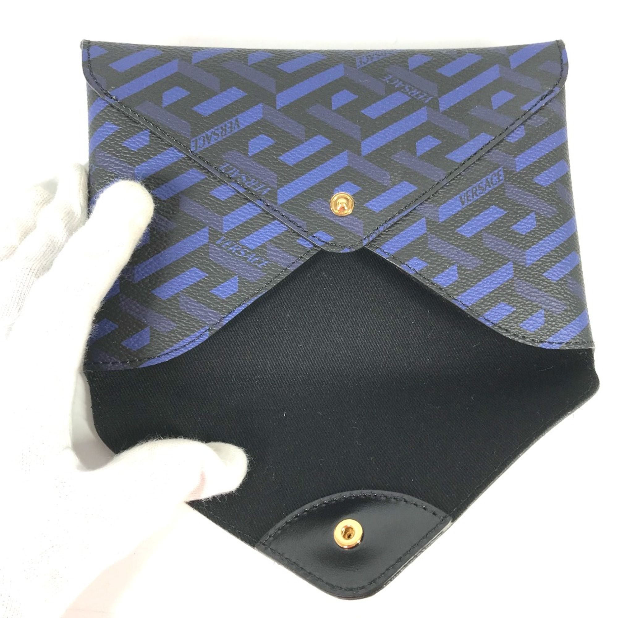 Leather Pouch (Pre-Owned) - Versace - Modalova