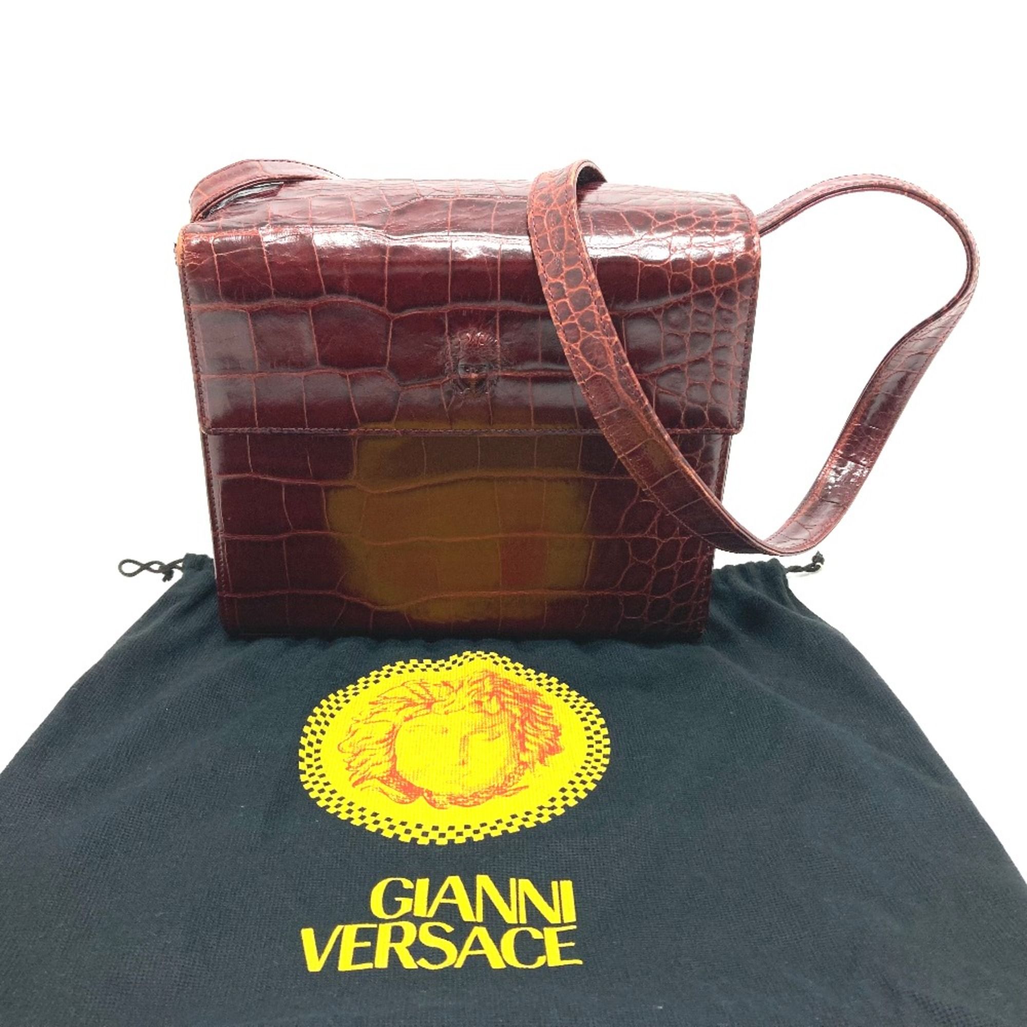 Leather Shoulder Bag (Pre-Owned) - Versace - Modalova