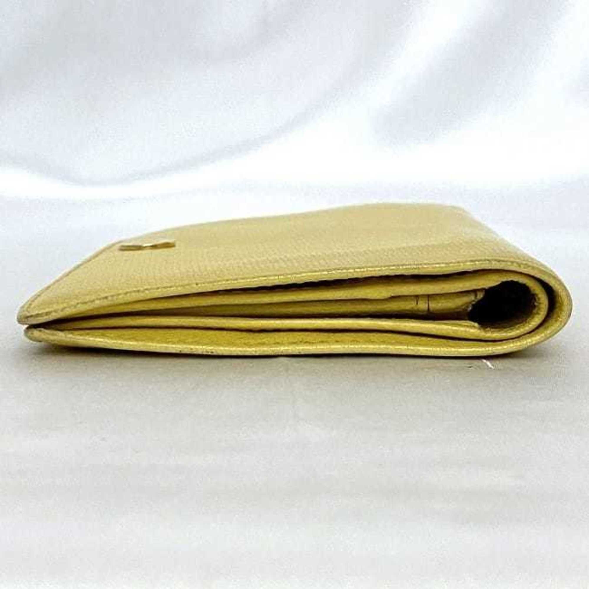 Leather Long Wallet (Bi-Fold) (Pre-Owned) - Chanel - Modalova