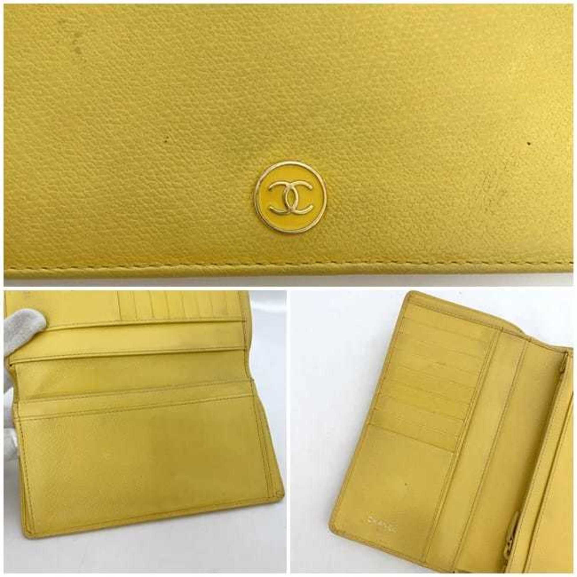 Leather Long Wallet (Bi-Fold) (Pre-Owned) - Chanel - Modalova