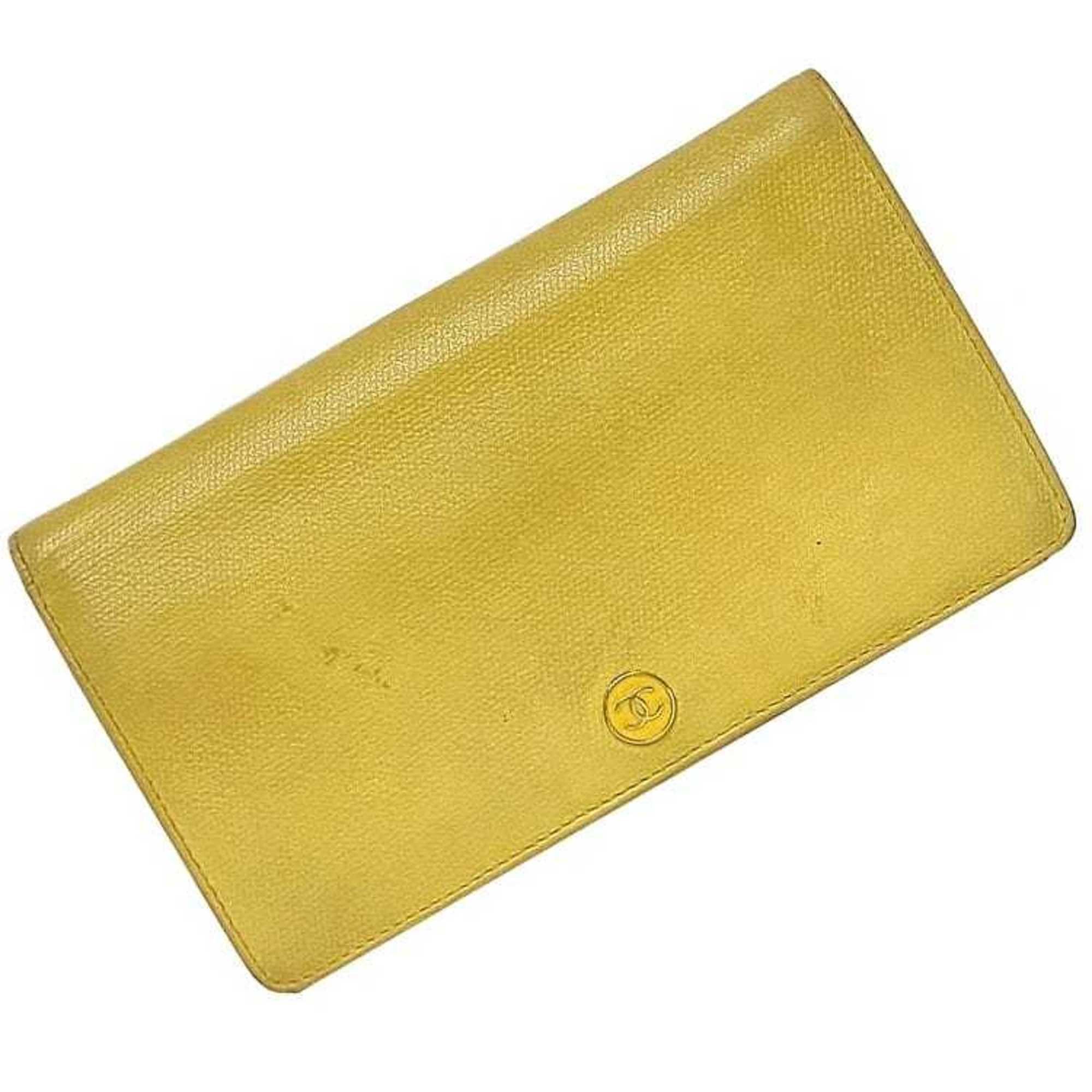 Leather Long Wallet (Bi-Fold) (Pre-Owned) - Chanel - Modalova