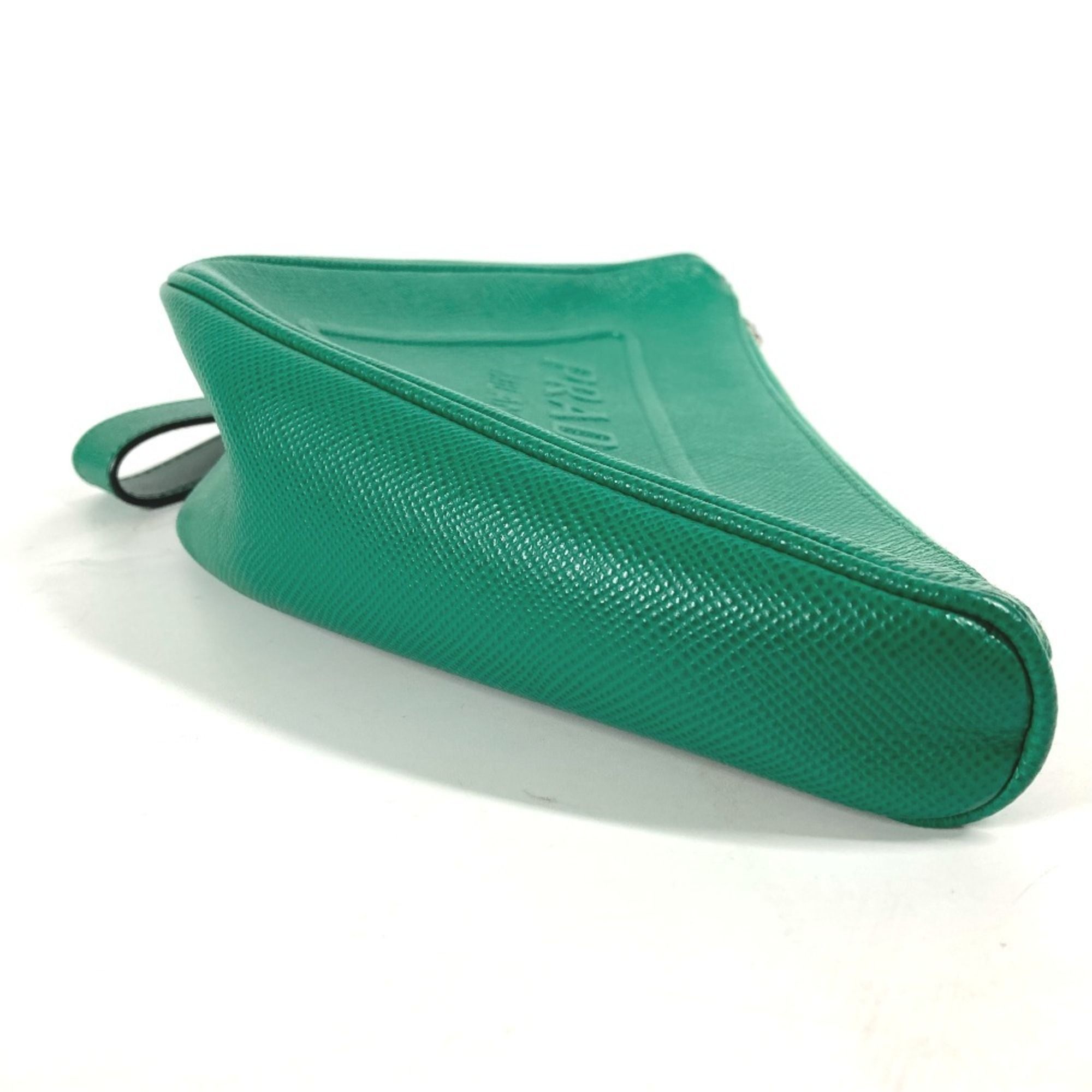 Saffiano Triangle Clutch Bag Pouch (Pre-Owned) - Prada - Modalova