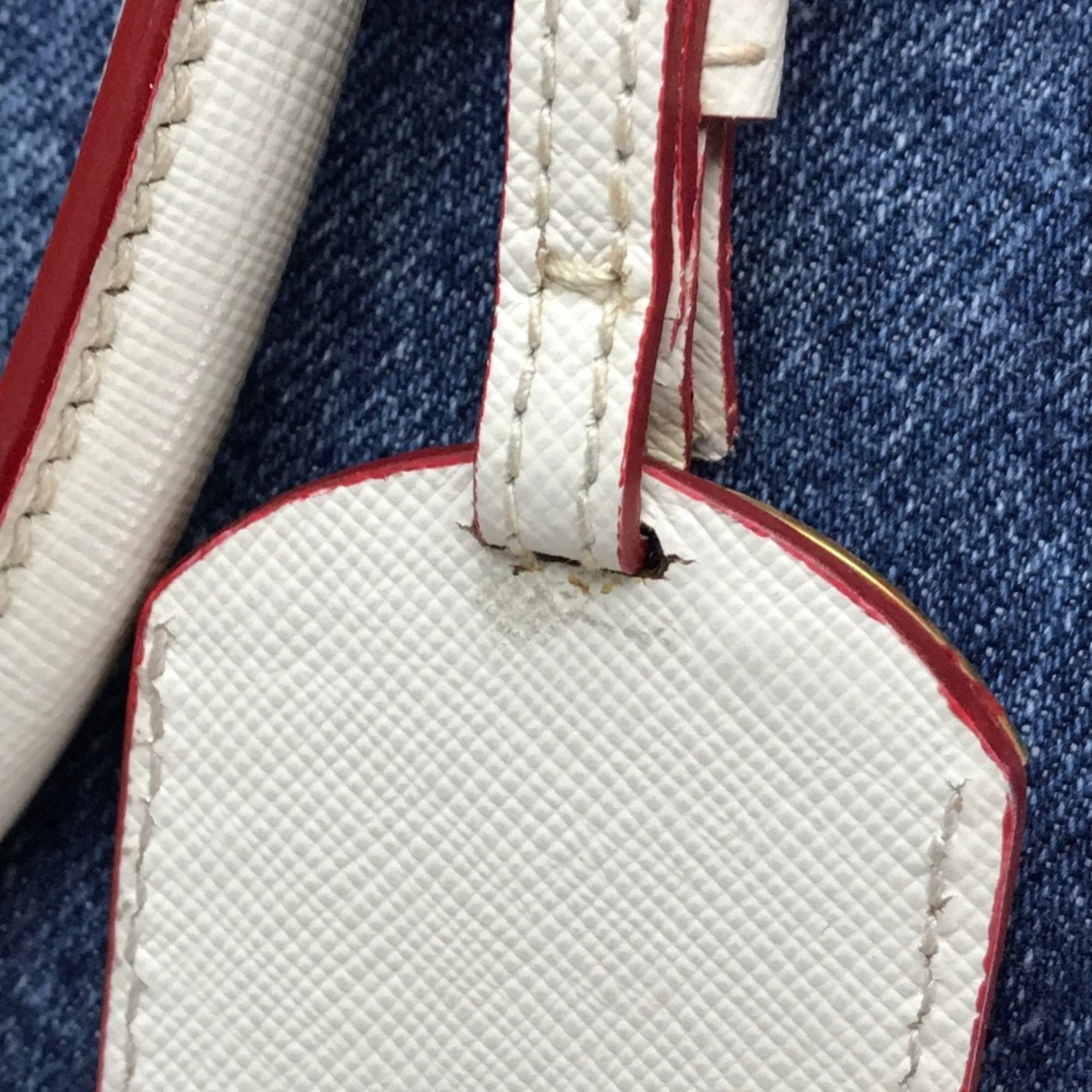 Denim Leather Handbag (Pre-Owned) - Prada - Modalova
