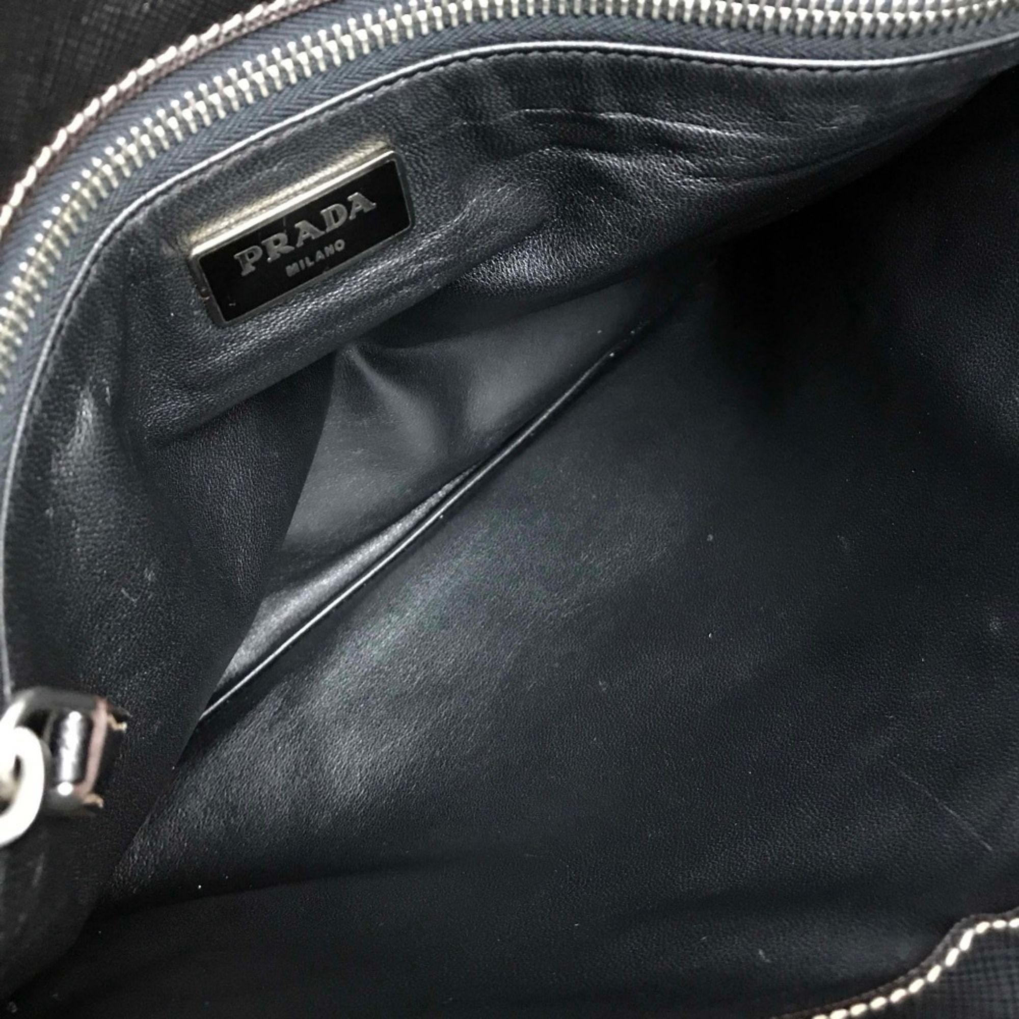 Saffiano Leather Clutch Bag (Pre-Owned) - Prada - Modalova