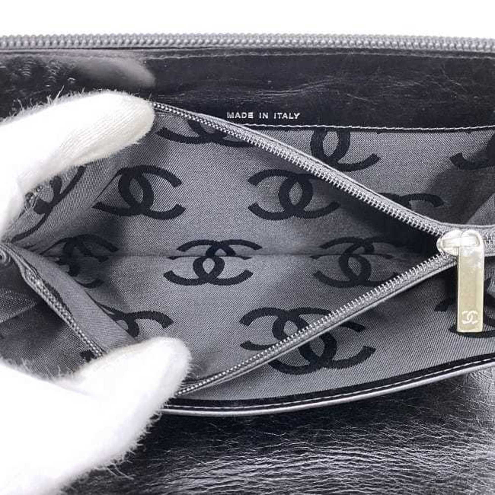Leather Long Wallet (Bi-Fold) (Pre-Owned) - Chanel - Modalova