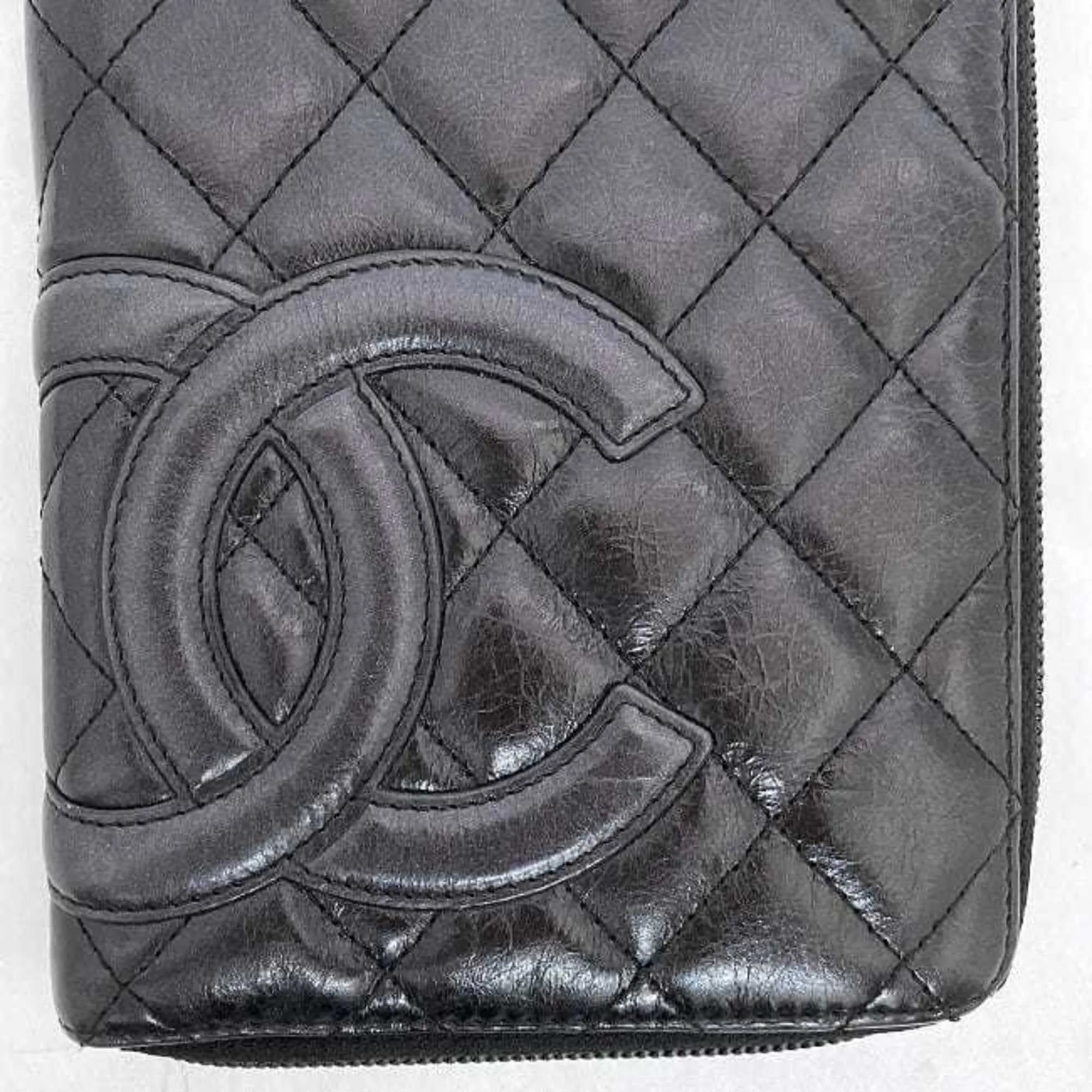 Leather Long Wallet (Bi-Fold) (Pre-Owned) - Chanel - Modalova