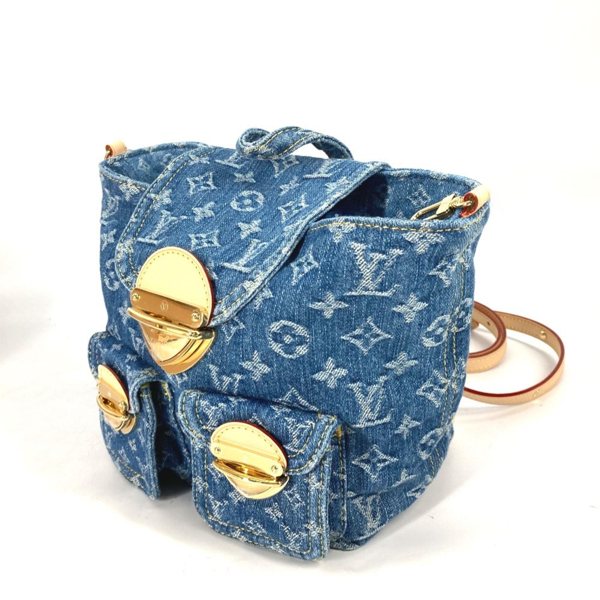 Monogram Denim Backpack (Pre-Owned) - Louis Vuitton - Modalova
