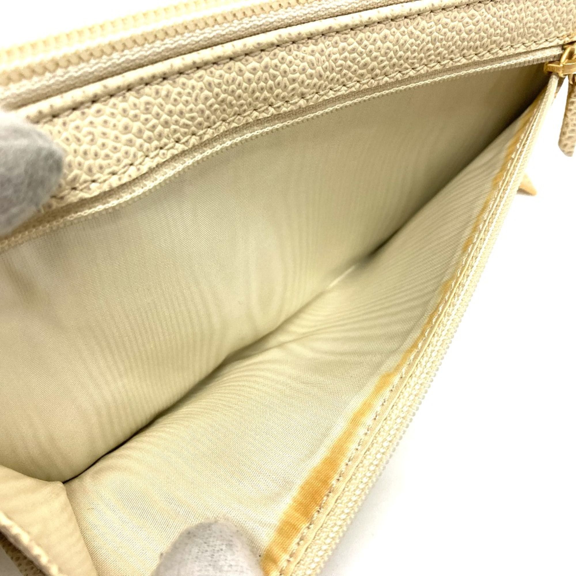 Leather Long Wallet (Bi-Fold) (Pre-Owned) - Chanel - Modalova