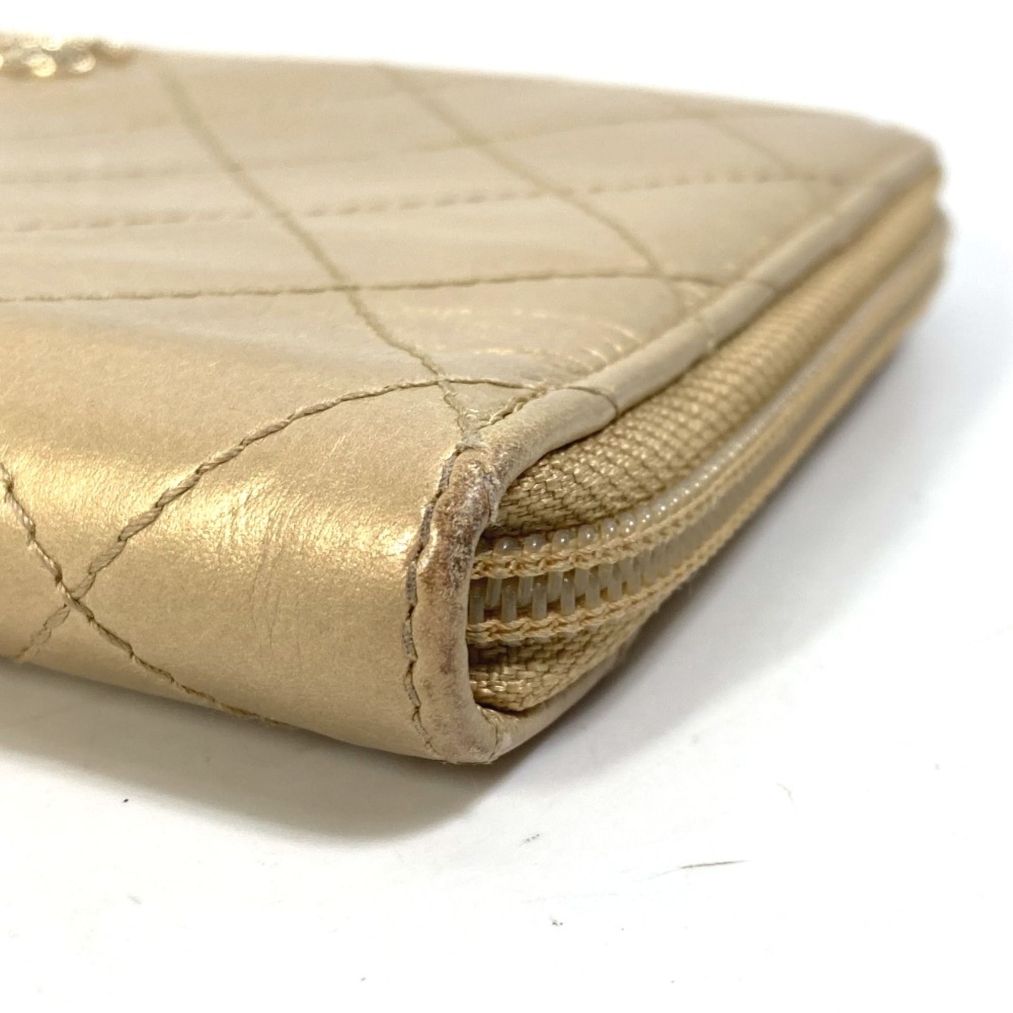 Leather Long Wallet (Bi-Fold) (Pre-Owned) - Chanel - Modalova